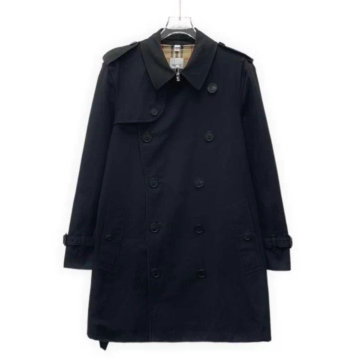 Burberry Burberry Black Cotton Trench Coat Size US XL / EU 56 / 4 - 1 Thumbnail