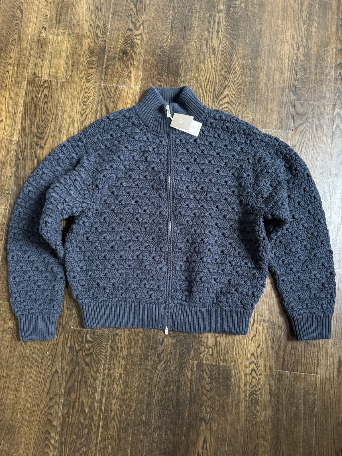 Kith KITH Highland Crochet Knit Wyona Full Zip - Abyss Size US M / EU 48-50 / 2 - 1 Thumbnail