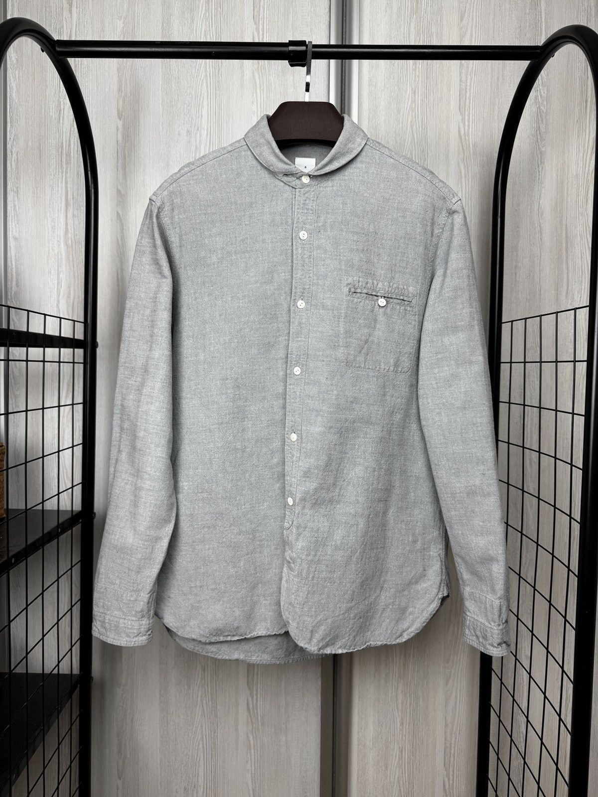 Japanese Brand maillot sunset round work grey made in japan shirt size 4 Size US L / EU 52-54 / 3 - 1 Thumbnail