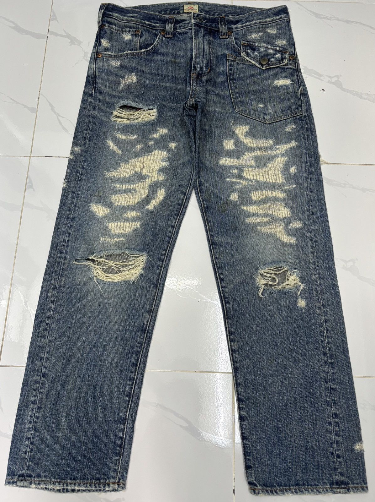 Hysteric Glamour × Undercover 🔥RNA SLANG THRASHED DISTRESSED DENIM JEANS Size US 32 / EU 48 - 9 Thumbnail