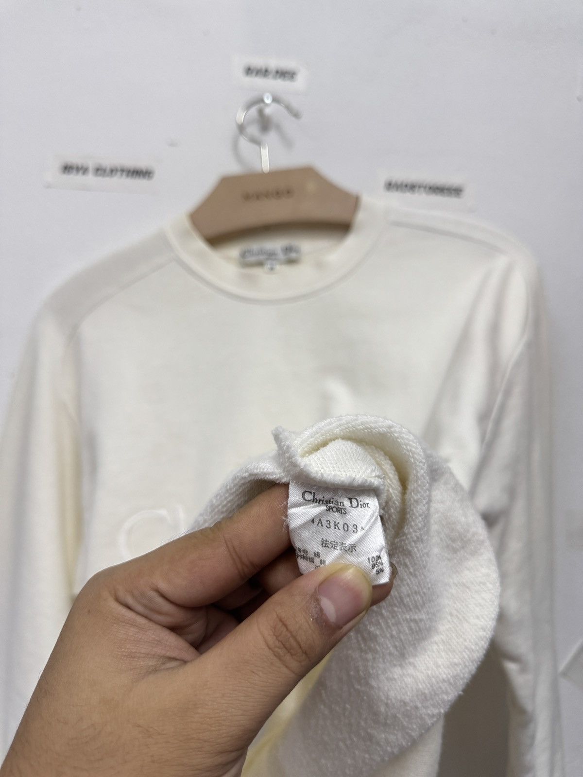 Christian Dior Monsieur Christian Dior Sport Sweatshirt Cream Size US M / EU 48-50 / 2 - 7 Thumbnail