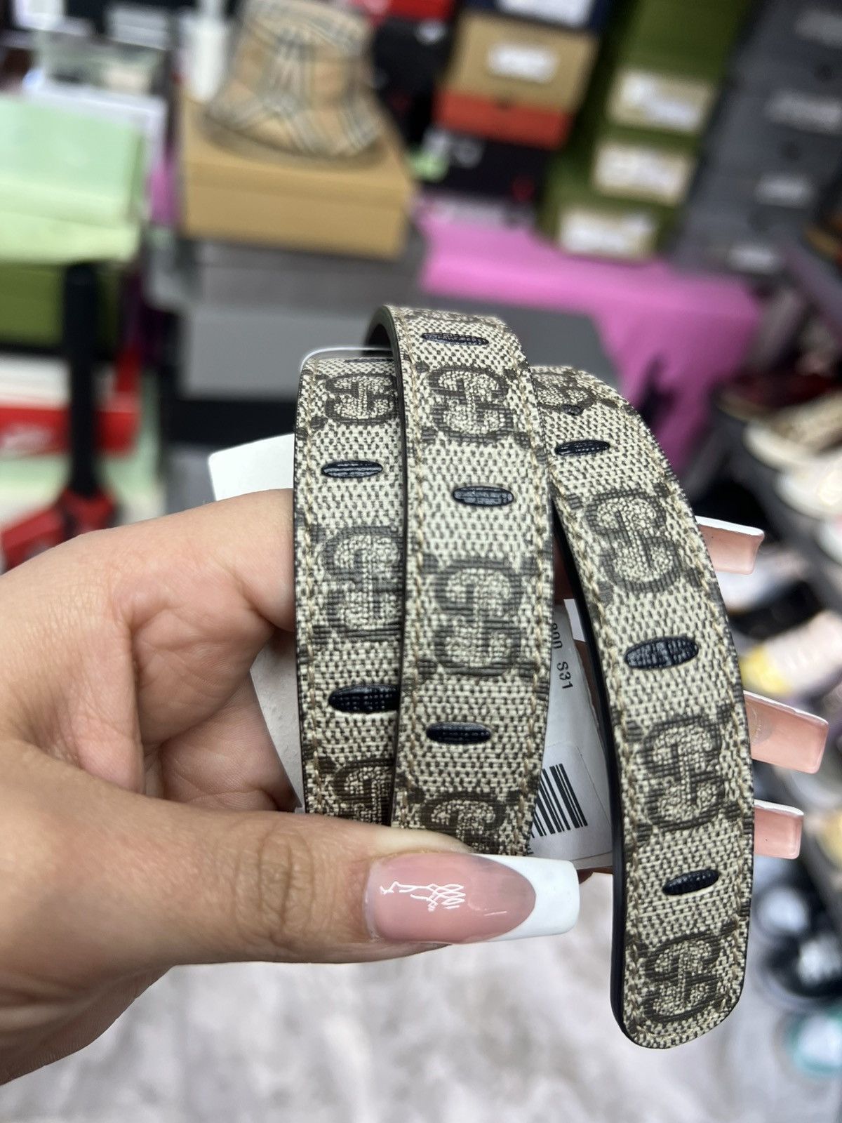 Gucci Gucci Strawberry Skinny Belt Size ONE SIZE - 5 Thumbnail