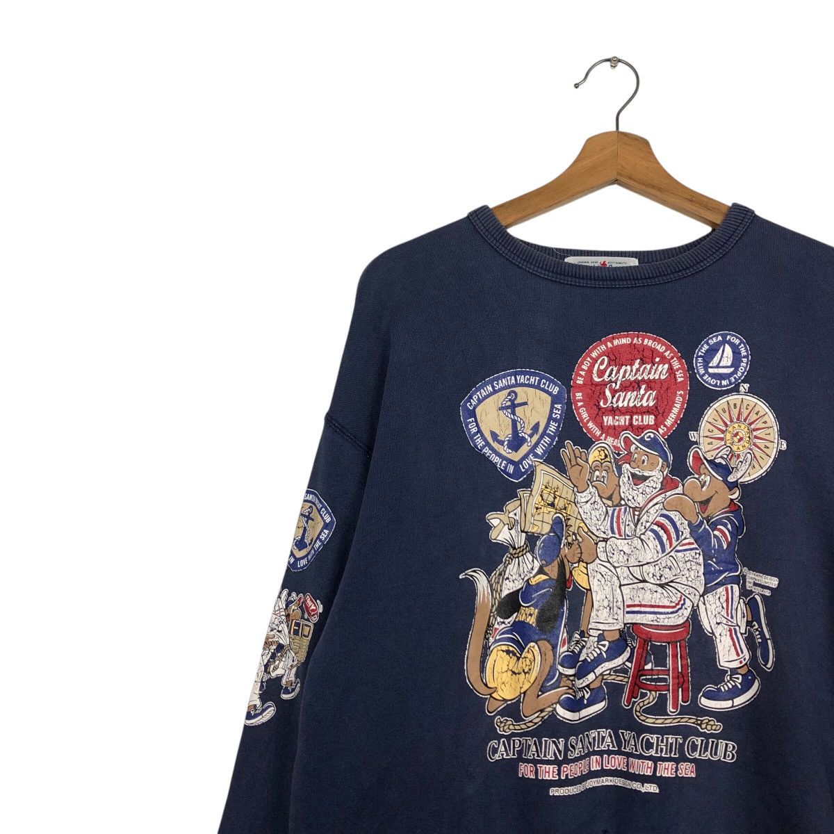 Cartoon Network × Japanese Brand × Vintage 📌Vintage Sweatshirt Captain Santa Big Logo Overprint Size US L / EU 52-54 / 3 - 8 Thumbnail