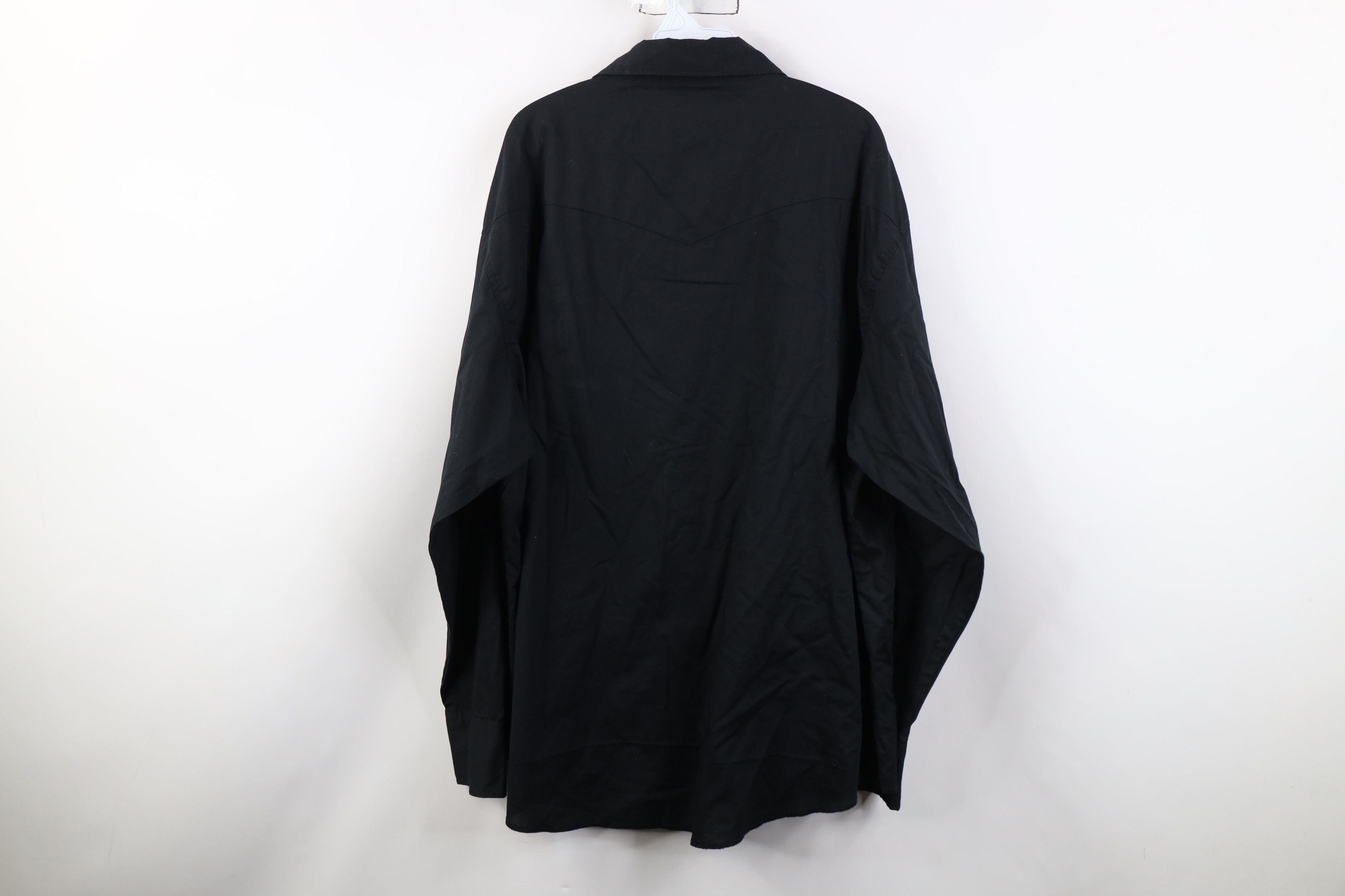Wrangler Vintage 90s Wrangler Western Cowboy Snap Button Shirt Black Size US XXL / EU 58 / 5 - 10 Thumbnail