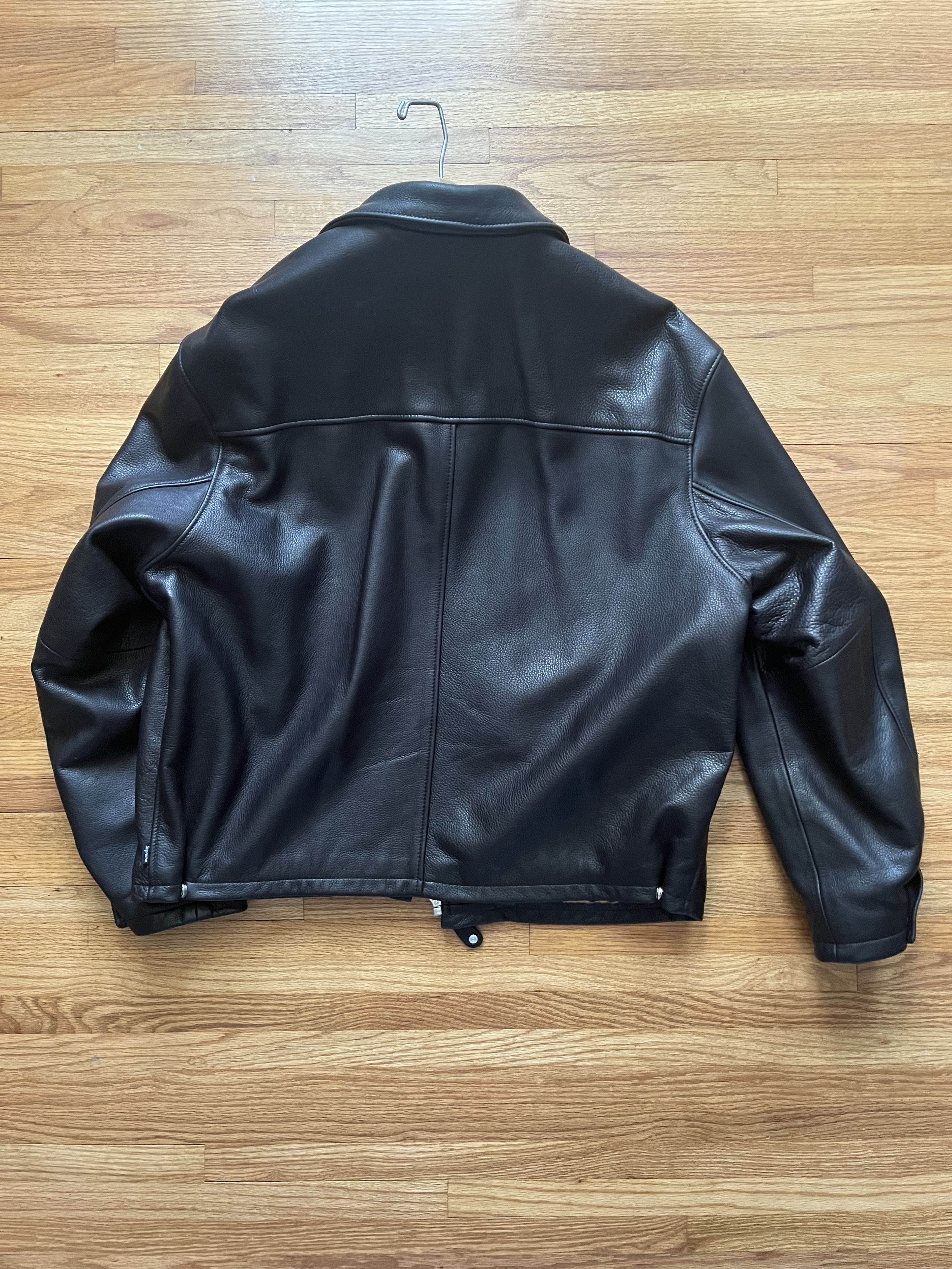 Schott × Supreme Supreme®/Schott® Leather Racer Jacket Size US XL / EU 56 / 4 - 7 Thumbnail