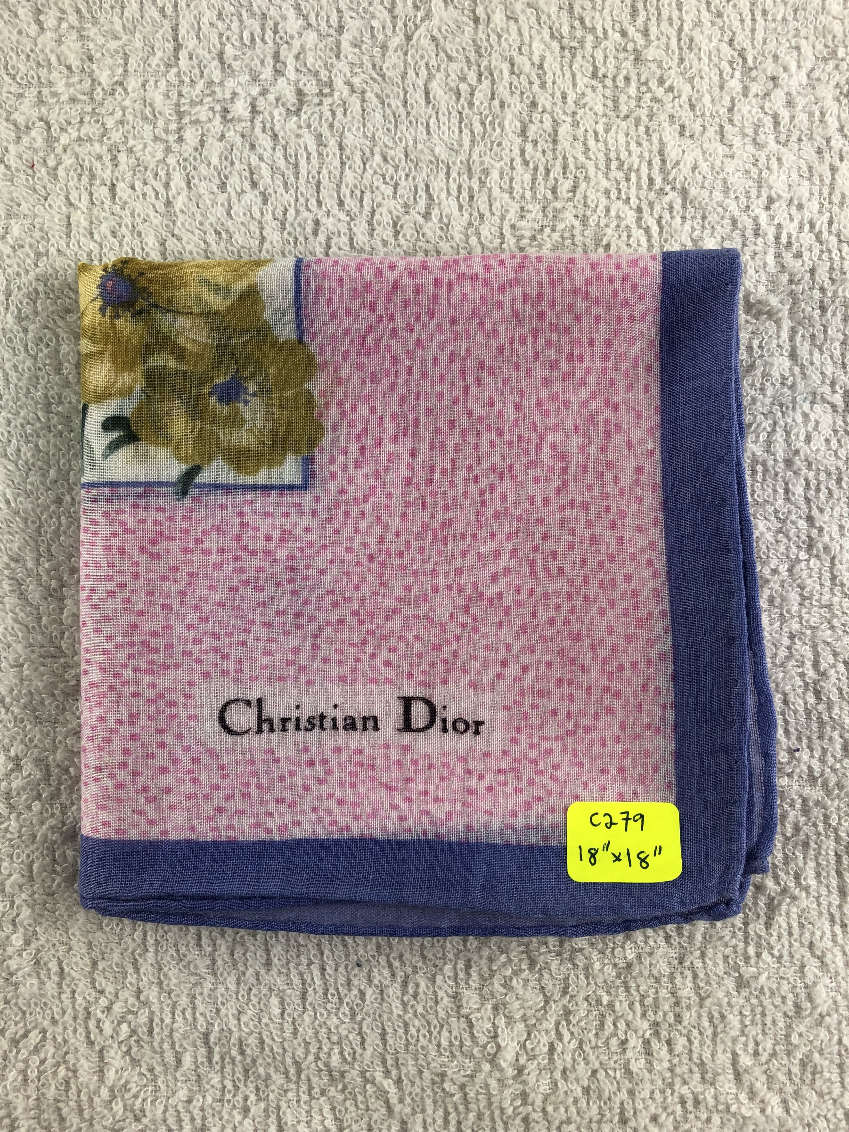 Vintage Christian Dior Handkerchief / Bandana / Neckerchief C279 Size ONE SIZE - 6 Thumbnail