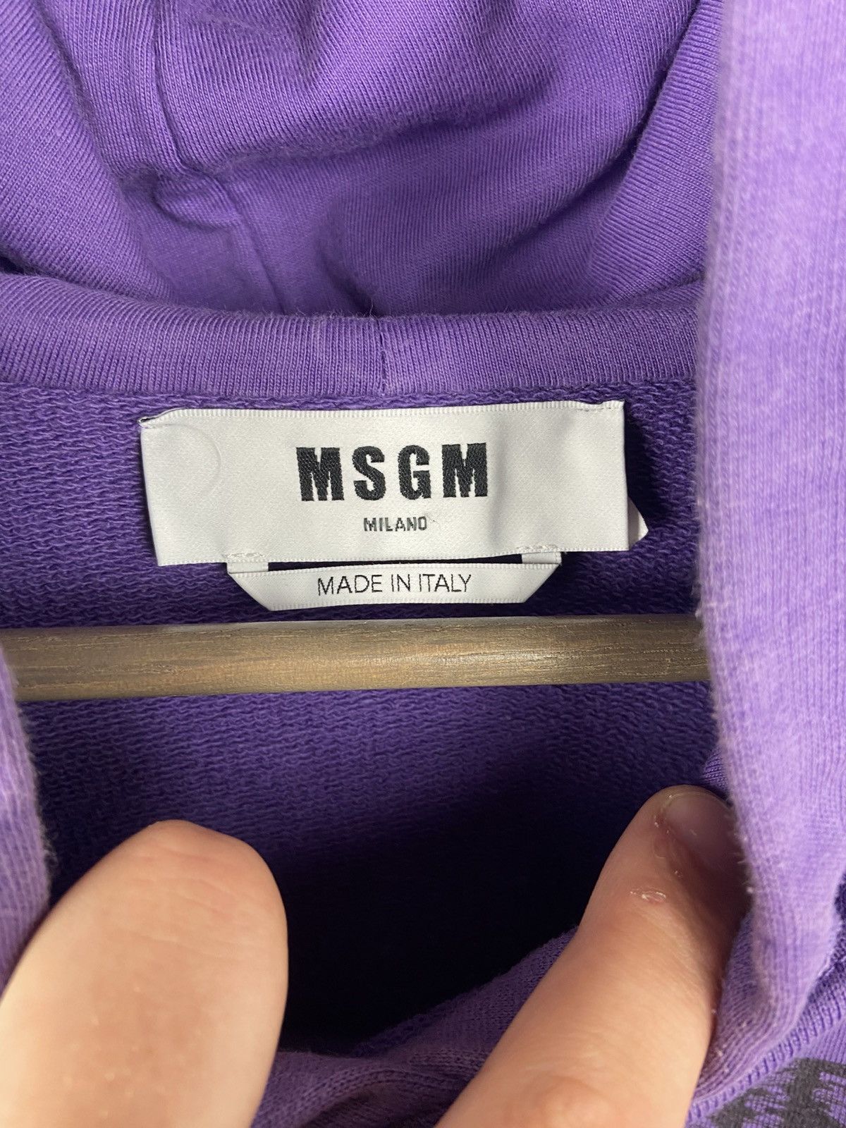 MSGM MSGM Women's Hooded Purple Logo Print Sweatshirt Hoodie Sz S Size S / US 4 / IT 40 - 9 Thumbnail