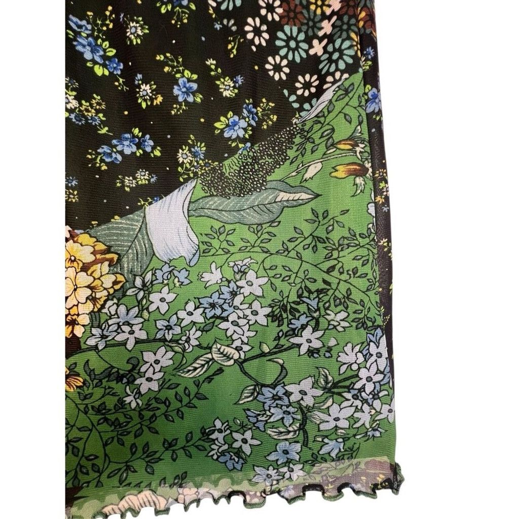 Urban Outfitters Urban Outfitters Floral Patterned Patchwork Mini Skirt Size 26" / US 2 / IT 38 - 2 Thumbnail