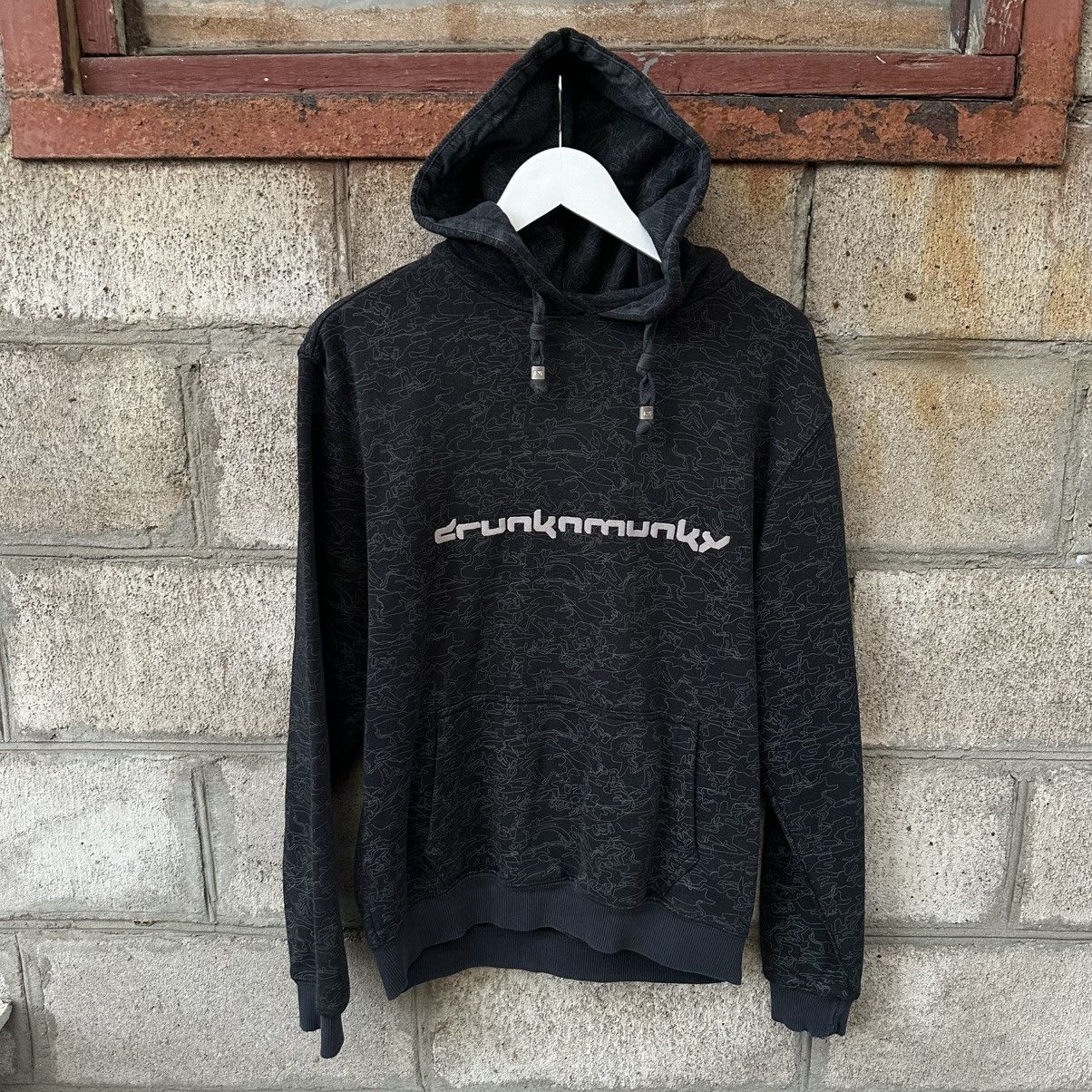 DrunknMunky Vintage Drunk Monkey Hoodie Overprinted Y2K 00s USA Size M Size US M / EU 48-50 / 2 - 1 Thumbnail