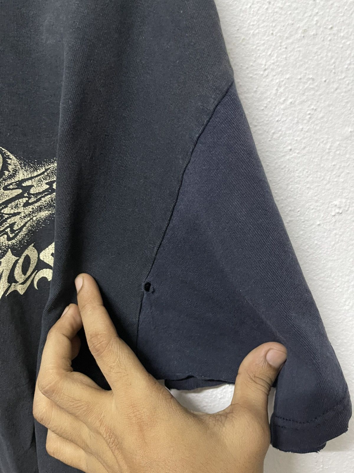 Other VINTAGE MOON EYES “WILDMAN” SKULL CROSS DISTRESSED SHIRT Size US L / EU 52-54 / 3 - 18 Thumbnail