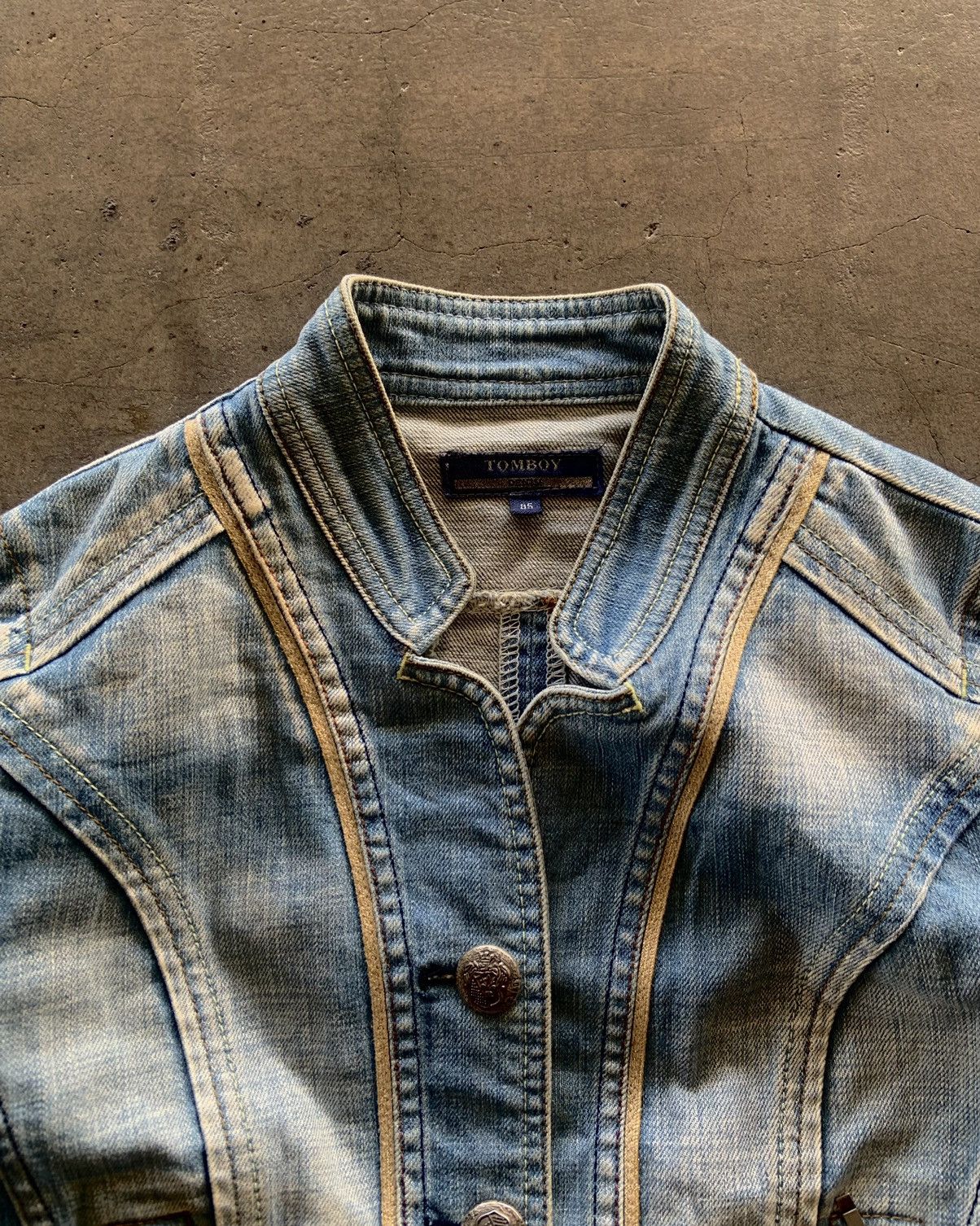 If Six Was Nine × Japanese Brand × Le Grande Bleu (L.G.B.) Ifsixwasnine Lgb Style Avant Garden Denim Jacket Size US S / EU 44-46 / 1 - 3 Thumbnail