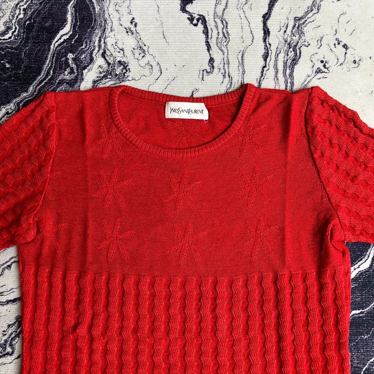 Yves Saint Laurent Vintage 90s Yves Saint Laurent Knit Short Sleeve Top Size M / US 6-8 / IT 42-44 - 3 Thumbnail