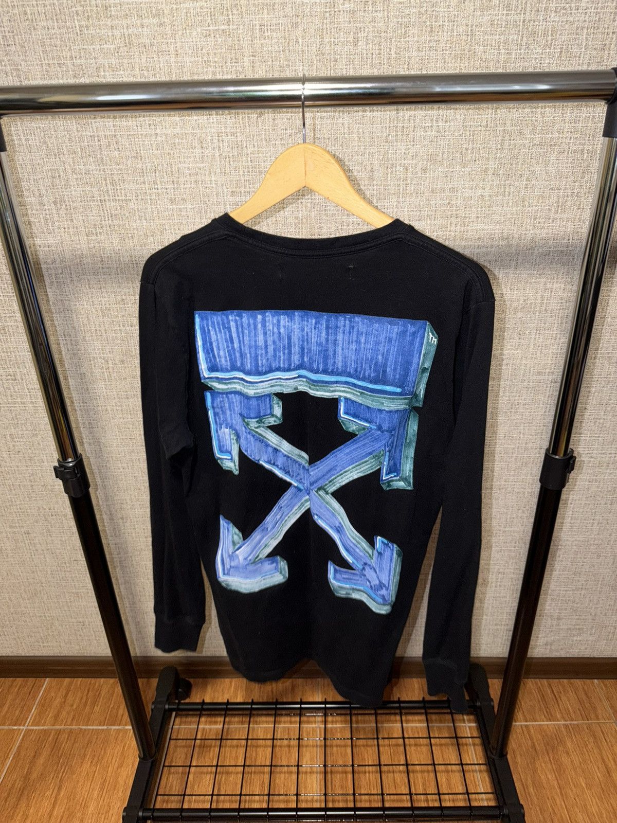 Off-White OFF-WHITE MARKER ARROWS BLACK LONG-SLEEVE Size US M / EU 48-50 / 2 - 1 Thumbnail