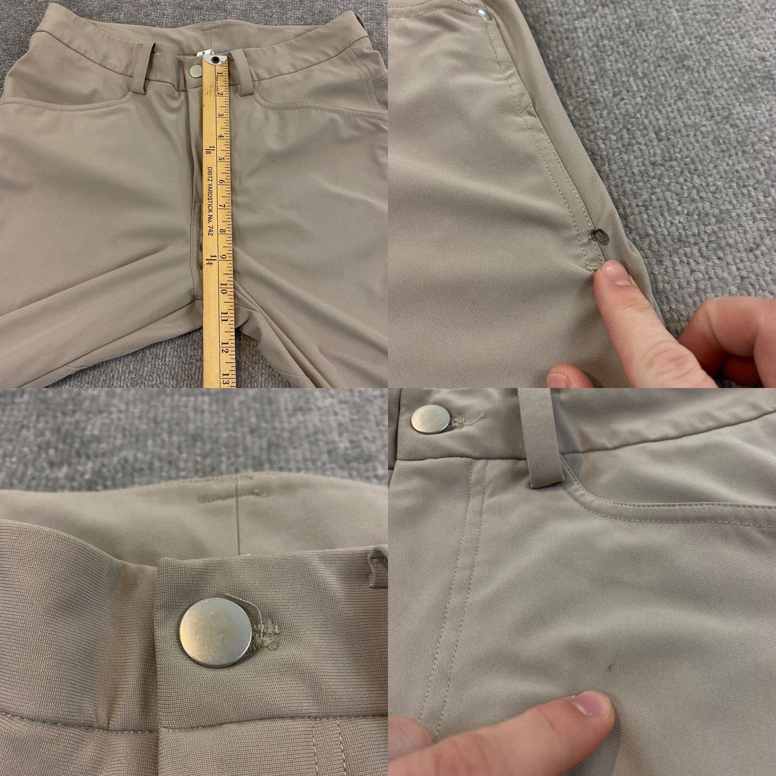 Lululemon Lululemon Commission Pants Men 32x33 Straight Beige Khaki Performance Pockets Flat Front 5-Pocket Design Size US 32 / EU 48 - 8 Thumbnail