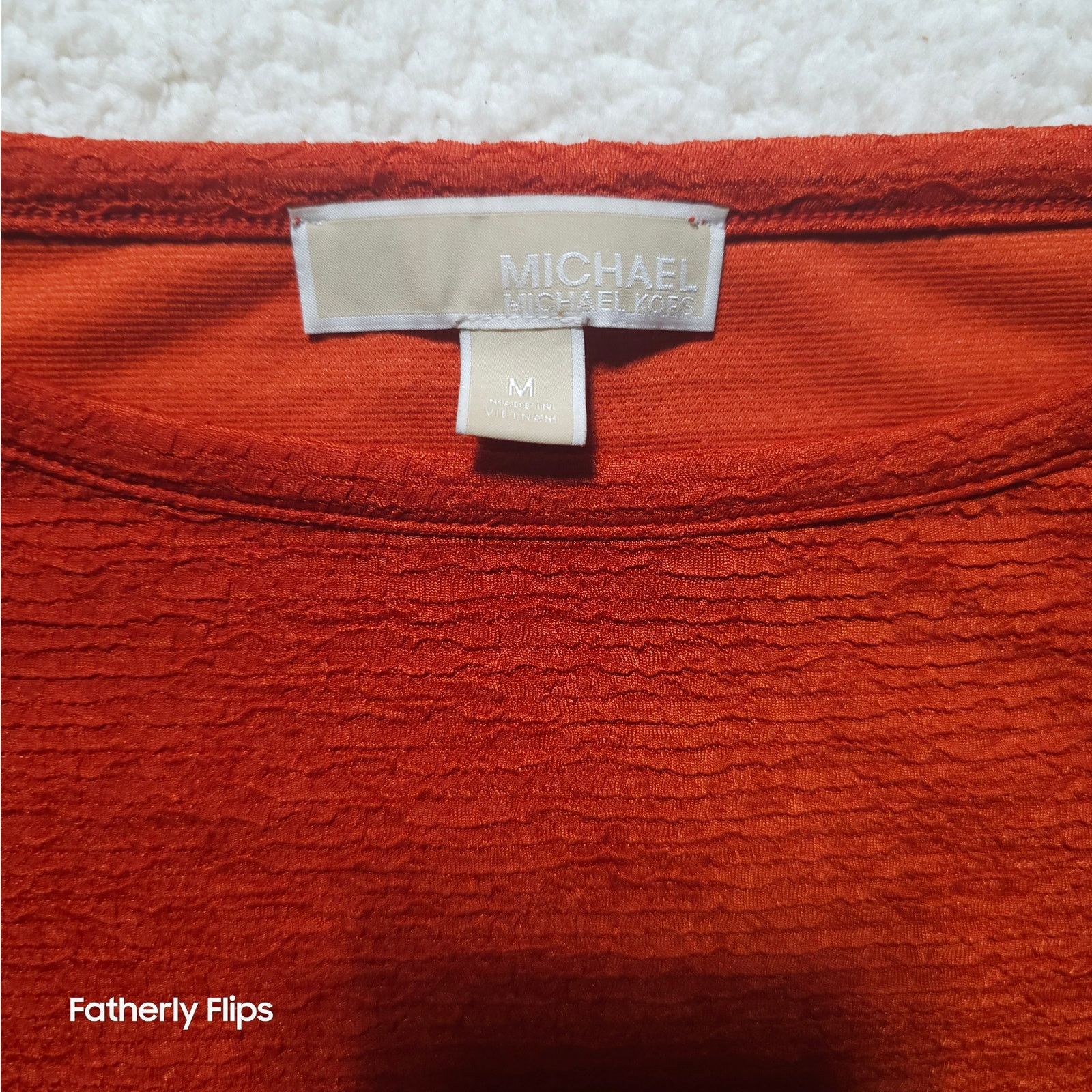 Michael Kors Michael Kors Rust Bell Sleeve Side Tie Blouse Medium M Size M / US 6-8 / IT 42-44 - 6 Thumbnail