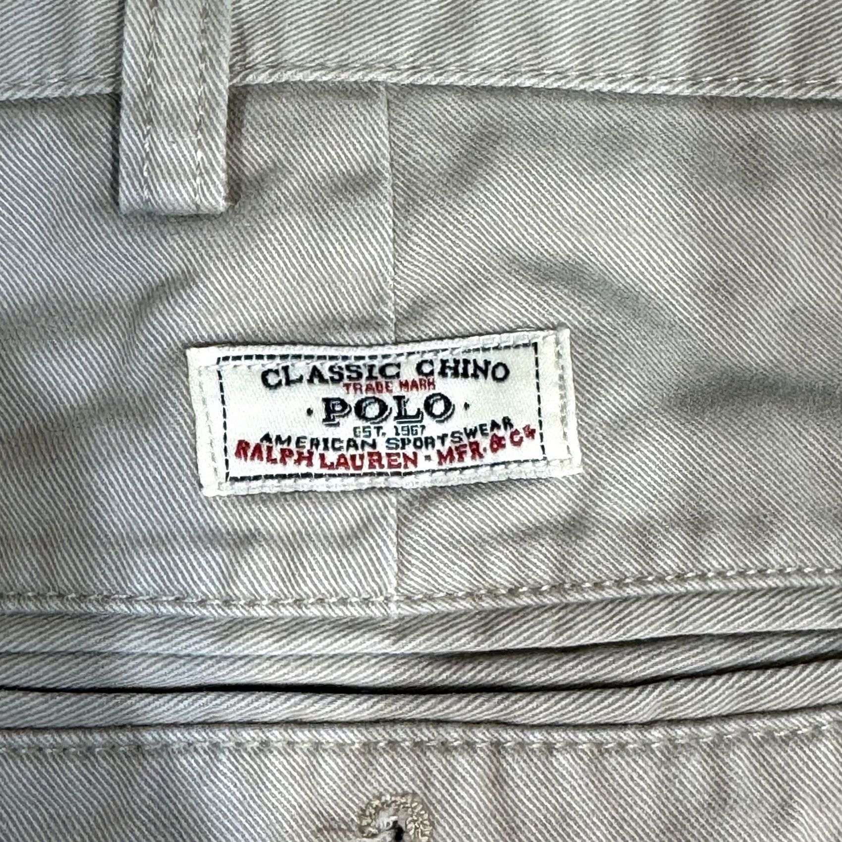 Polo Ralph Lauren Polo Ralph Lauren Pants Mens 40x30 Beige Hammond Pleated Classic Chino Dress Size US L / EU 52-54 / 3 - 3 Thumbnail