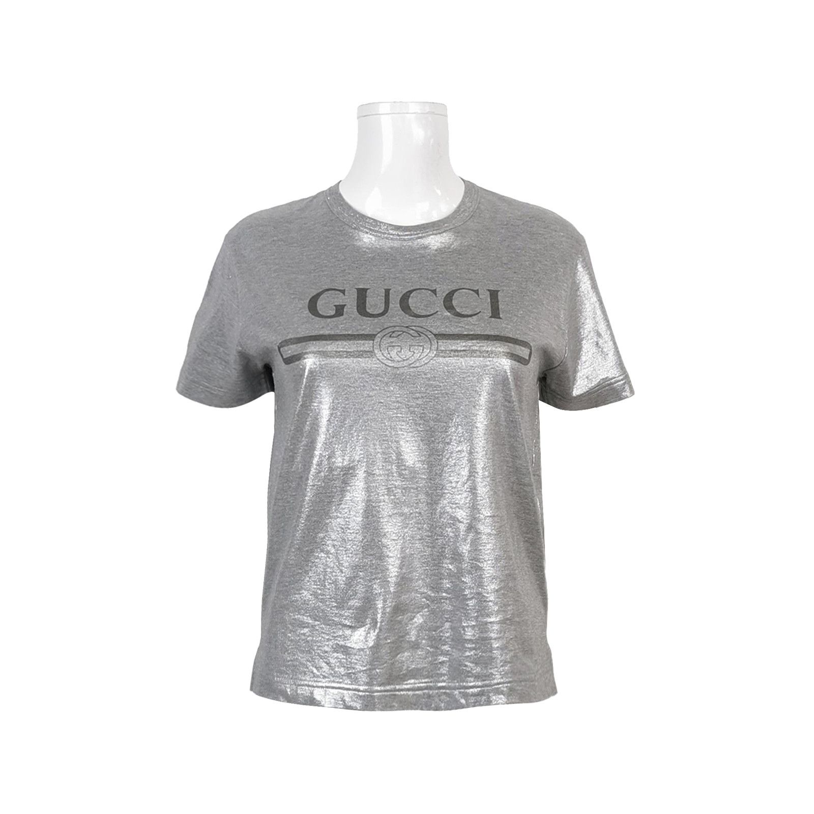 Gucci Gucci Metallic Logo T-Shirt Size M Size US M / EU 48-50 / 2 - 1 Thumbnail