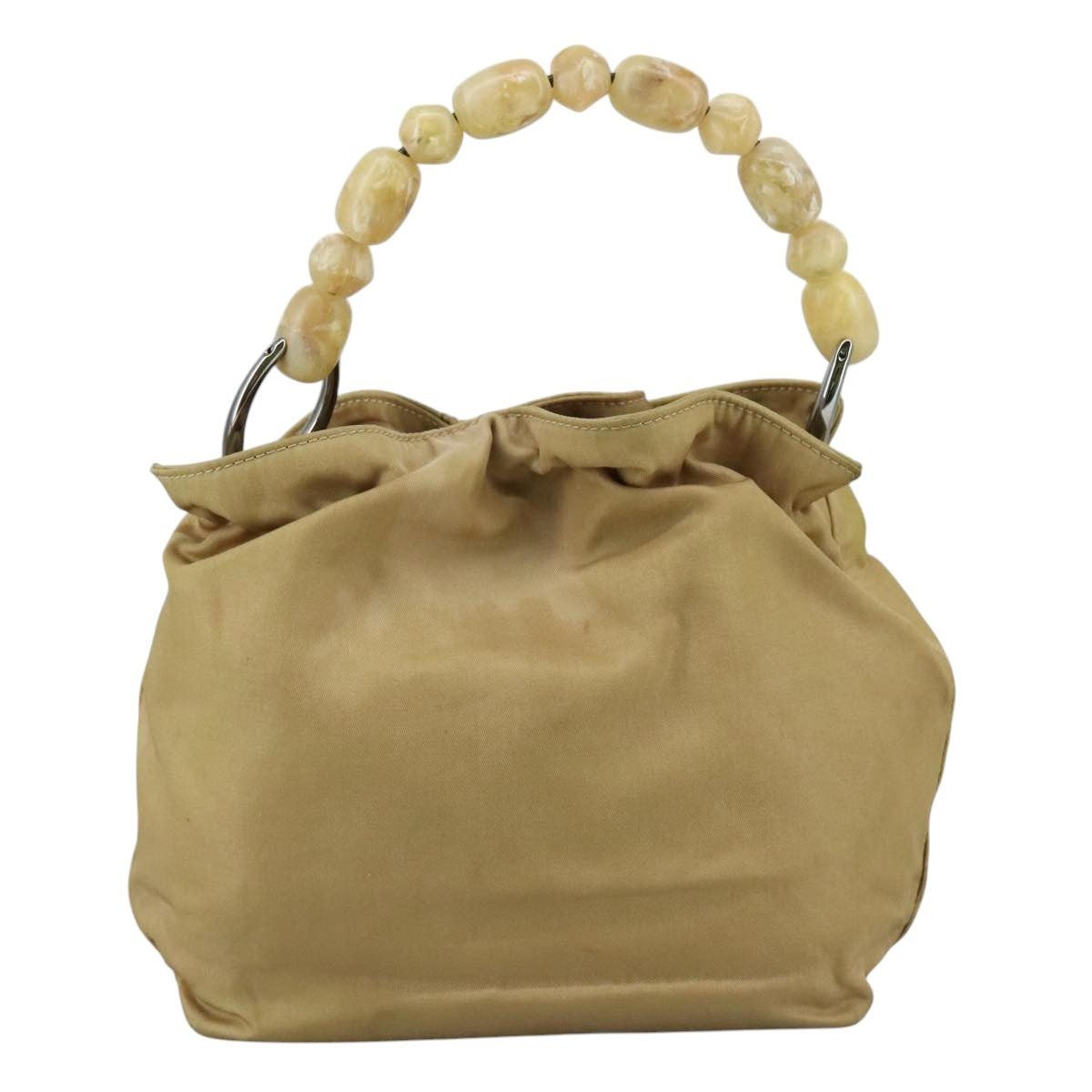 Dior DIOR Maris Pearl Hand Bag Nylon Beige Silver Size ONE SIZE - 3 Thumbnail