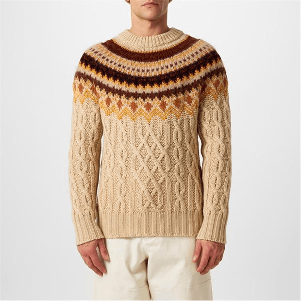 Moncler Patterned Jacquard Wool Sweater Size US XL / EU 56 / 4 - 5 Thumbnail