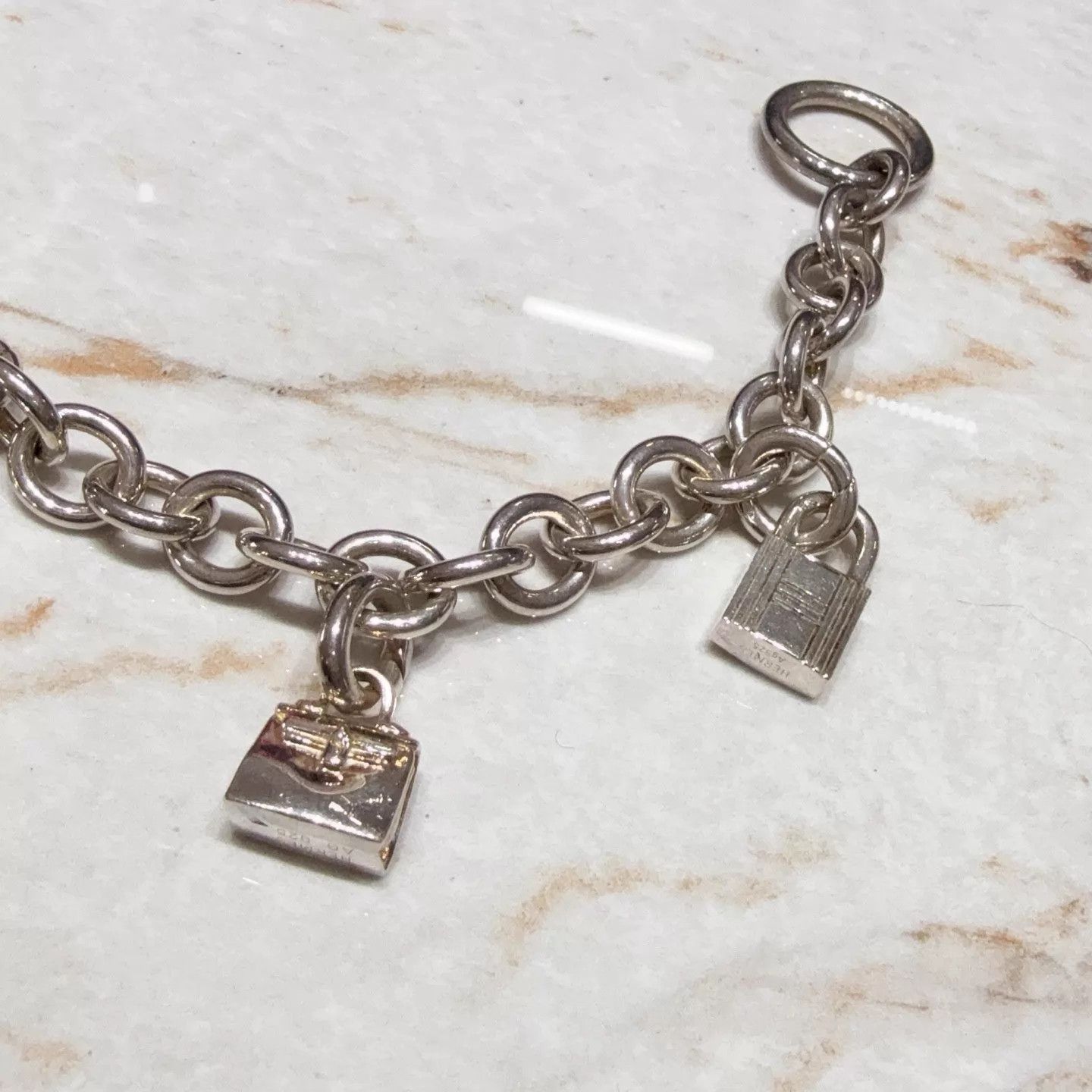 Hermes Hermès Oxidized Silver Bracelet & Charm No Hardware Size ONE SIZE - 3 Thumbnail