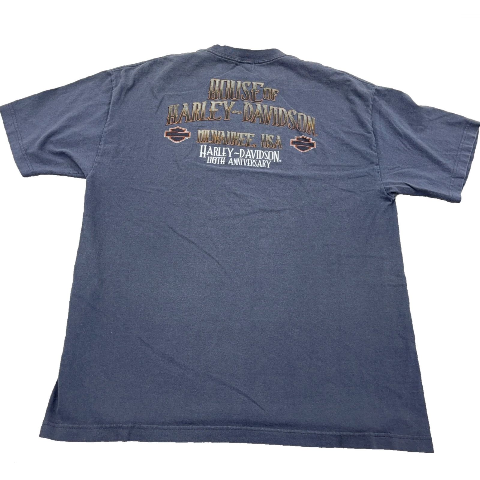 Harley Davidson VINTAGE Harley-Davidson Shirt Men XL Gray 80s Biker Logo Tee - Milwaukee - Adult XL Mens Size US XL / EU 56 / 4 - 2 Thumbnail