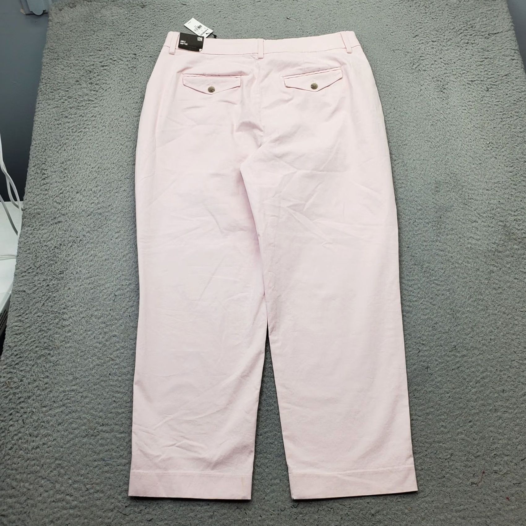 Express Express Womens Pink Pleated Stretch High Rise Straight Leg Pants Size 34" / US 12 / IT 48 - 2 Thumbnail