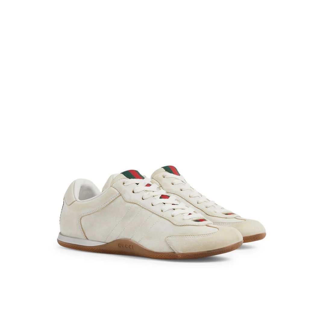 Gucci GUCCI Shift $1050 White Leather Sneakers New & Authentic (Wo Size US 8 / IT 38 - 2 Thumbnail