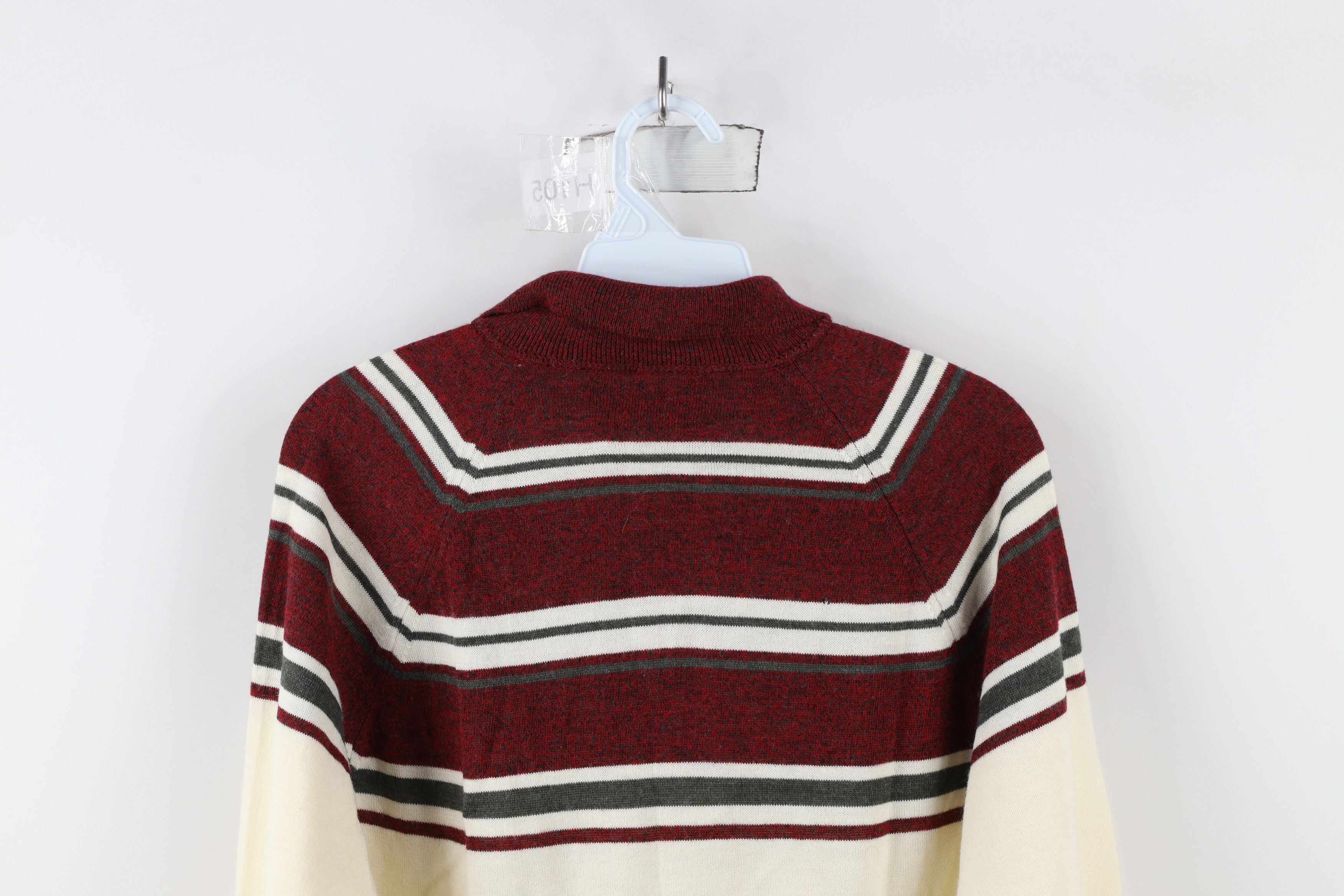 Vintage Vintage 70s Streetwear Block Knit Collared Polo Sweater Size US M / EU 48-50 / 2 - 8 Thumbnail