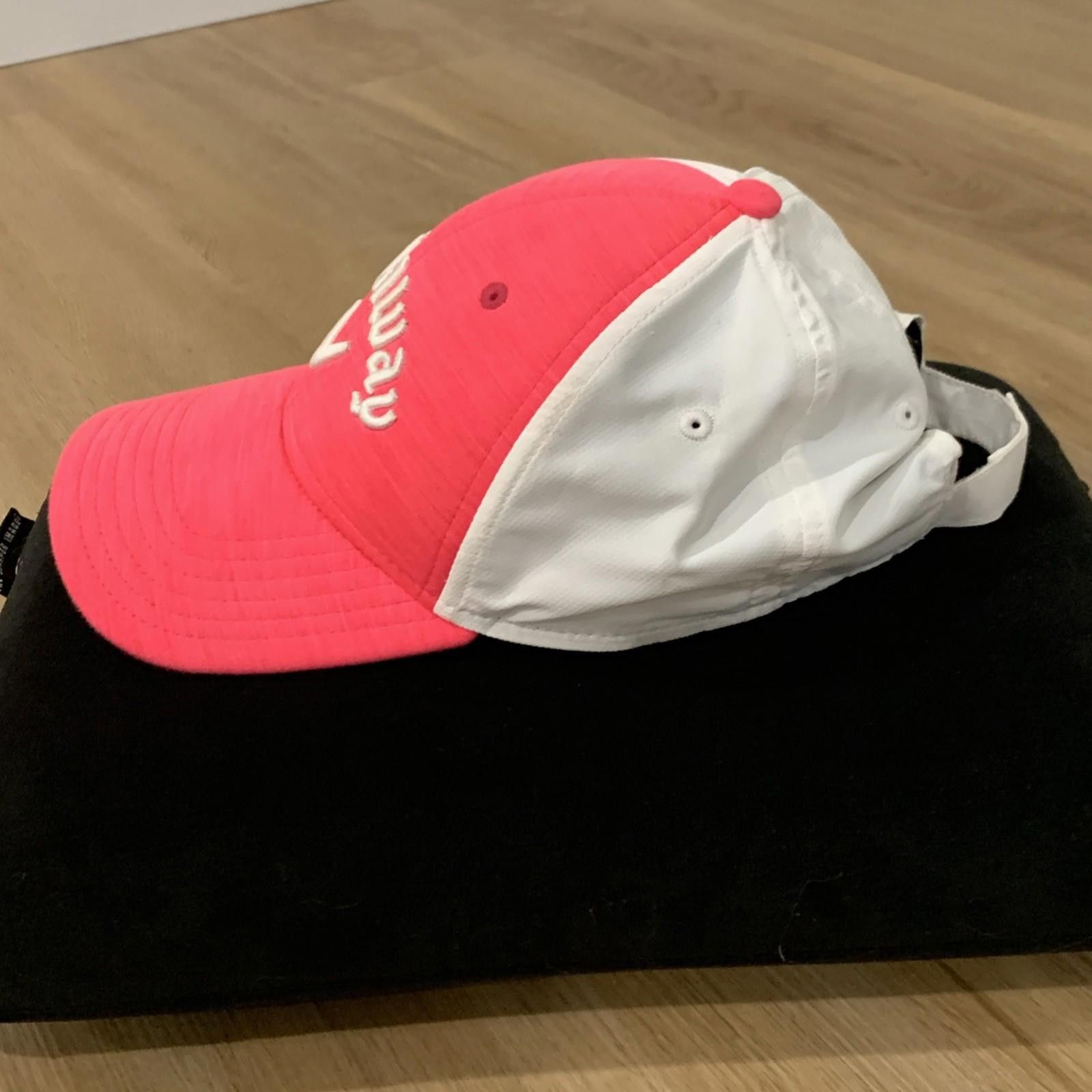 Pink Callaway Golf Cap Pink White Mesh Adjustable Strapback NWOT Size ONE SIZE - 7 Thumbnail