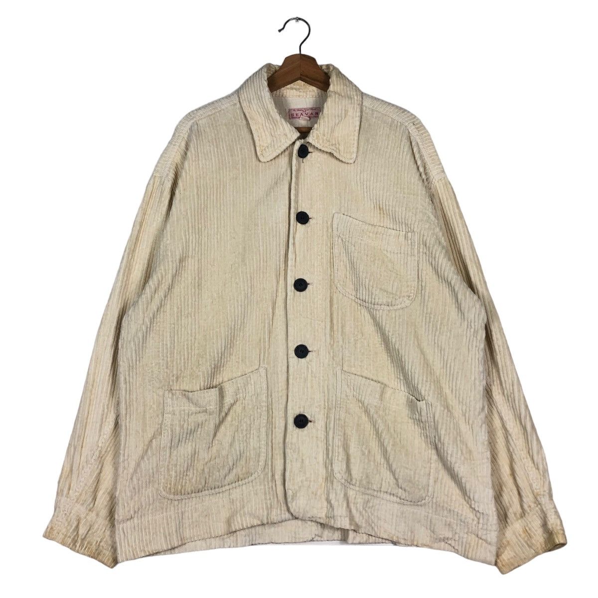 Issey Miyake 🔥Vintage Chore Corduroy Jacket Big Pocket Seavan Japan Made Size US L / EU 52-54 / 3 - 1 Thumbnail