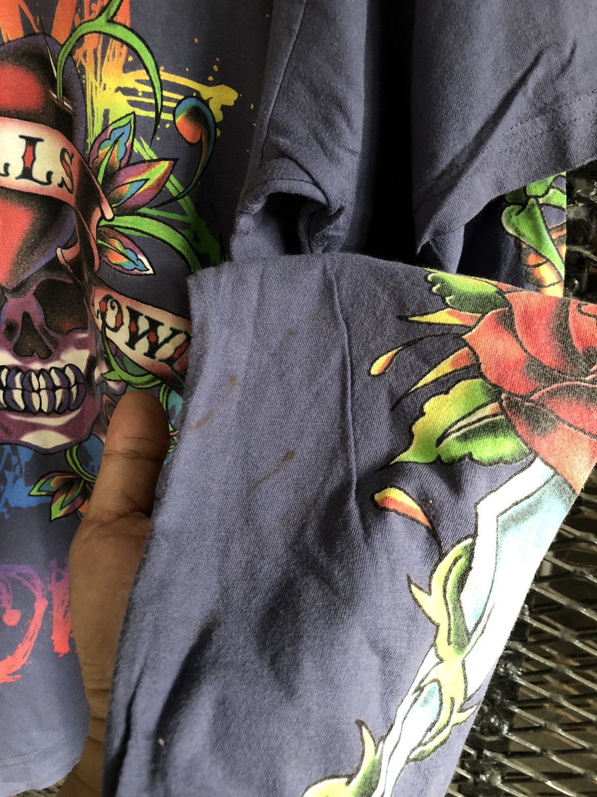 Ed Hardy × Japanese Brand × Vintage ED HARDY CHRISTIAN AUDIGIER “LOVE KILLS SLOWLY” LONG SLEEVE Size US L / EU 52-54 / 3 - 4 Thumbnail