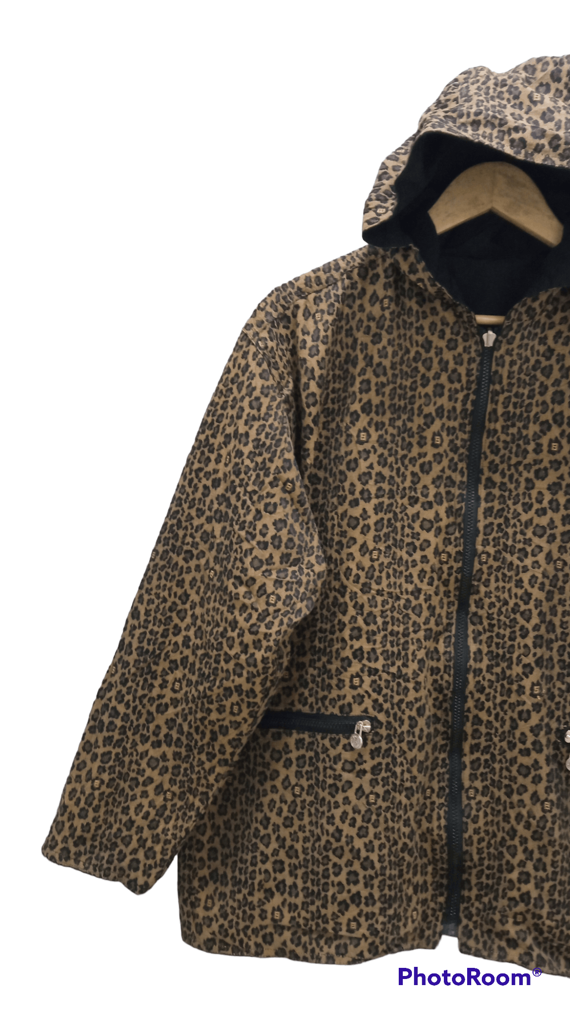 Fendi × Vintage 🔥🔥Vtg Fendi Leopard Big Logo Spellout Reversible Jacket Size US L / EU 52-54 / 3 - 2 Thumbnail