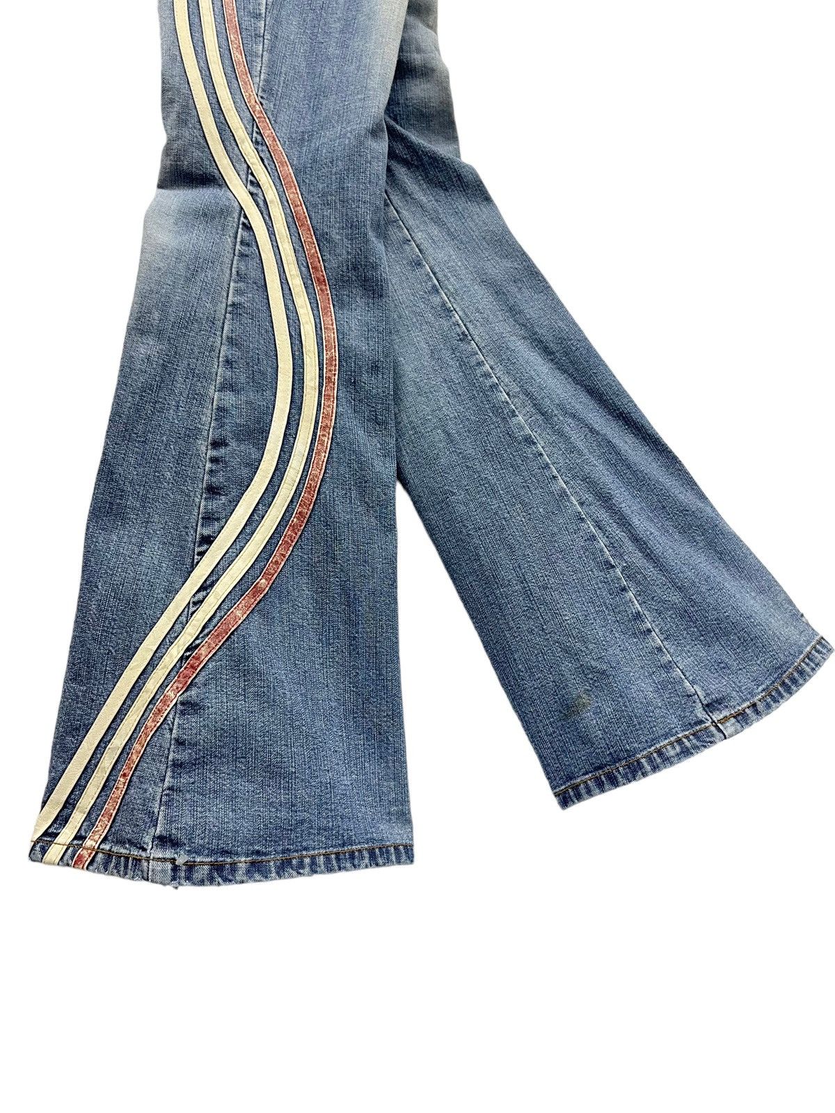 Other ALGONQUINS Distressed 3 Stripes Skinny Ultra Flare Low Rise Size 28" / US 6 / IT 42 - 8 Thumbnail