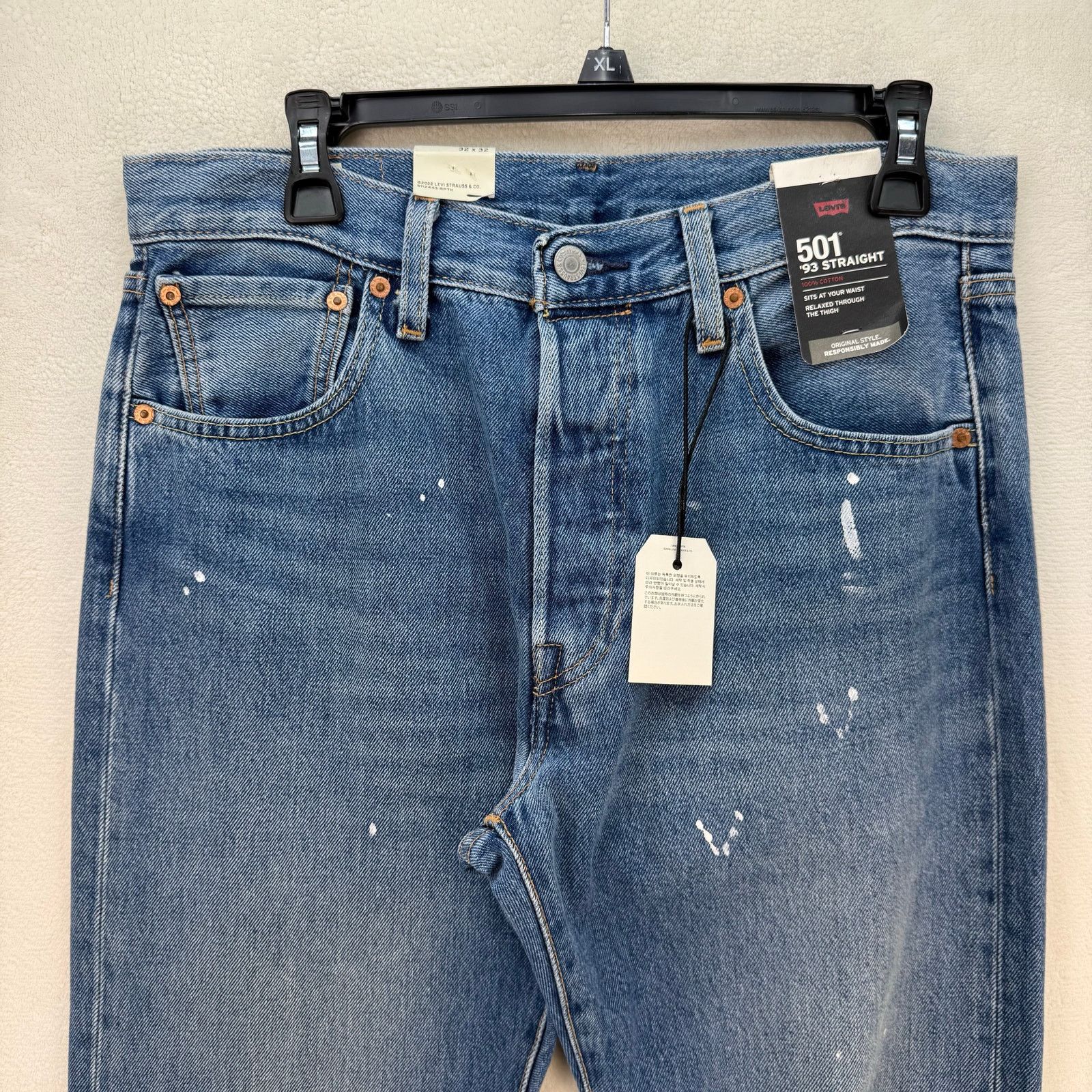 Levi's LEVI'S 501 '93 STYLE MEN'S 32X32 PAINT SPLATTERED Size US 32 / EU 48 - 2 Thumbnail
