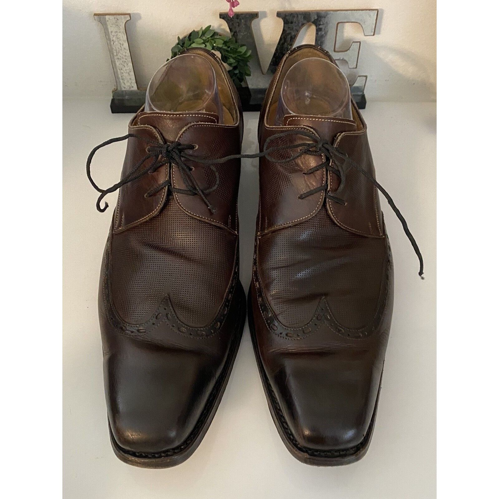 Vintage Calzoleria Harris Italy Barney's NY Handmade Oxford Wing Tip Size US 10.5 / EU 43-44 - 19 Thumbnail