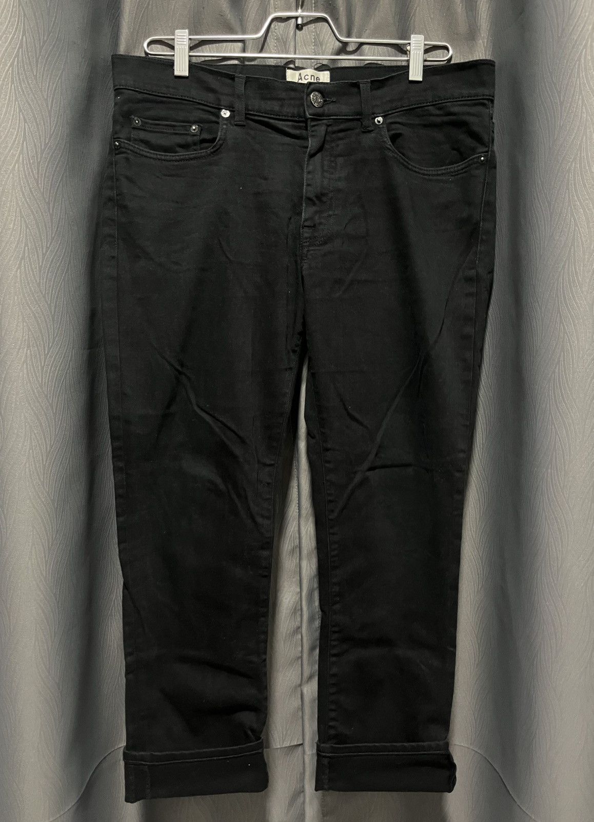 Acne Studios Acne Studio Slim Skinny Stretch Black Jeans Size US 33 - 1 Thumbnail