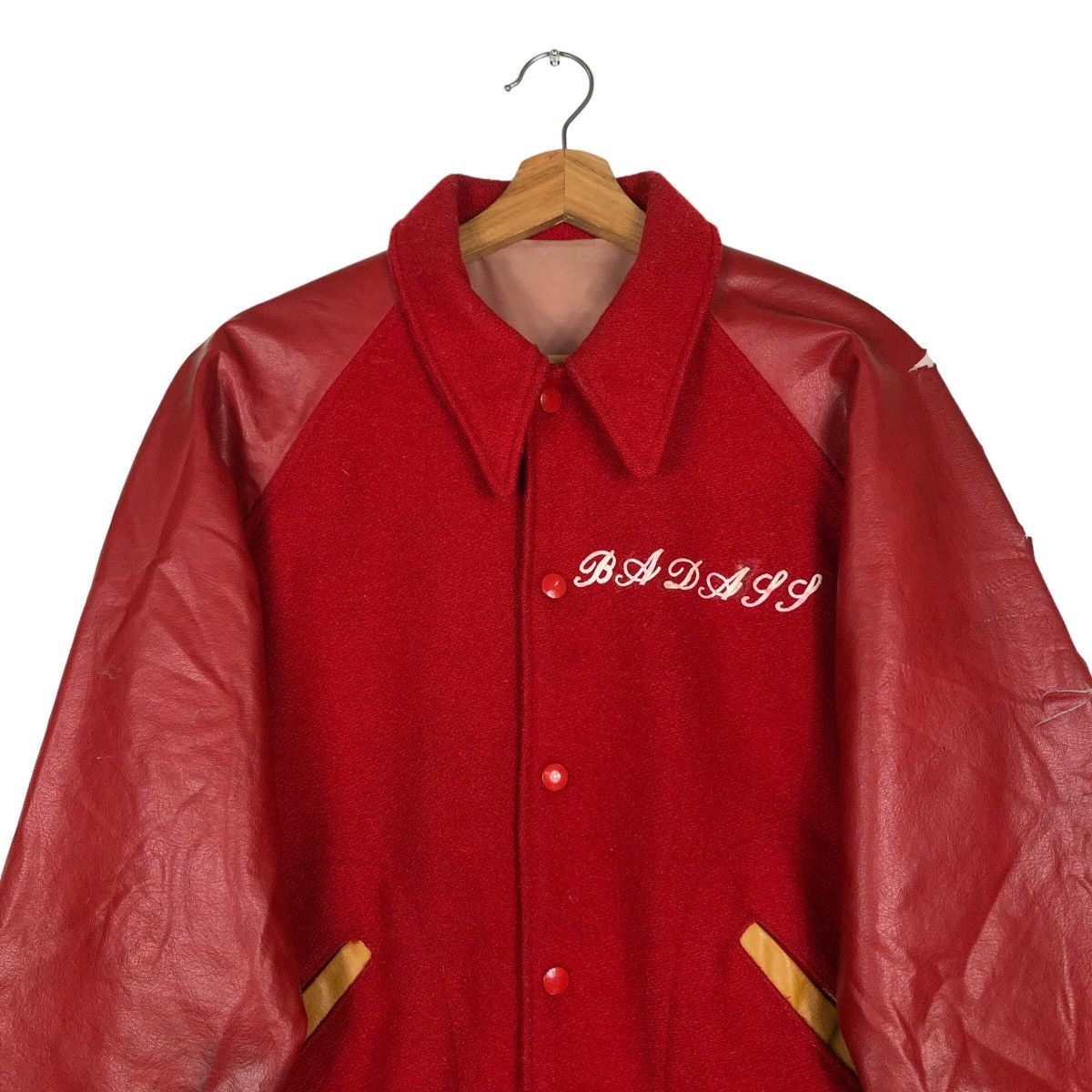 Japanese Brand 🔥VTG LEATHER VARSITY JACKET MILITARY TOYO ENTERPRISE Size US M / EU 48-50 / 2 - 3 Thumbnail