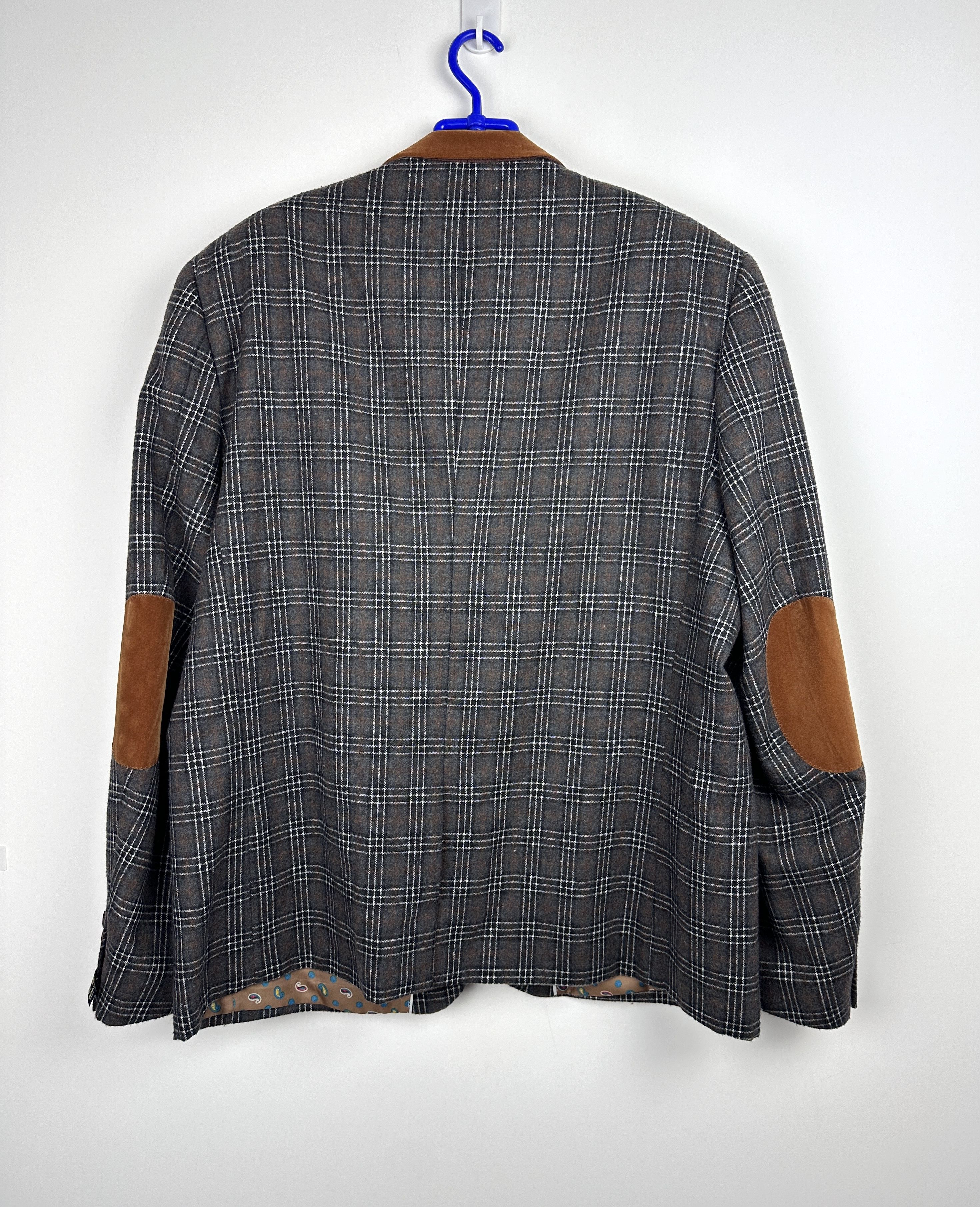 Vintage Marc Darcy woolen tweed checked men blazer jacket Size 48R - 9 Thumbnail
