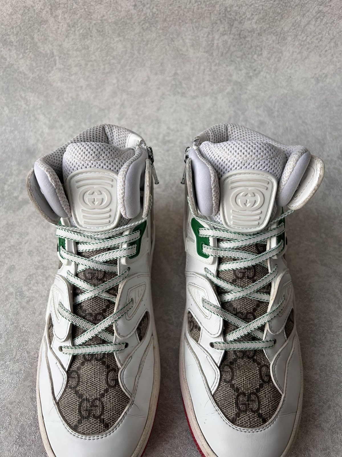 Gucci Gucci Kids Basket GG Logo Leather High Tops Size US 5 / EU 37 - 5 Thumbnail