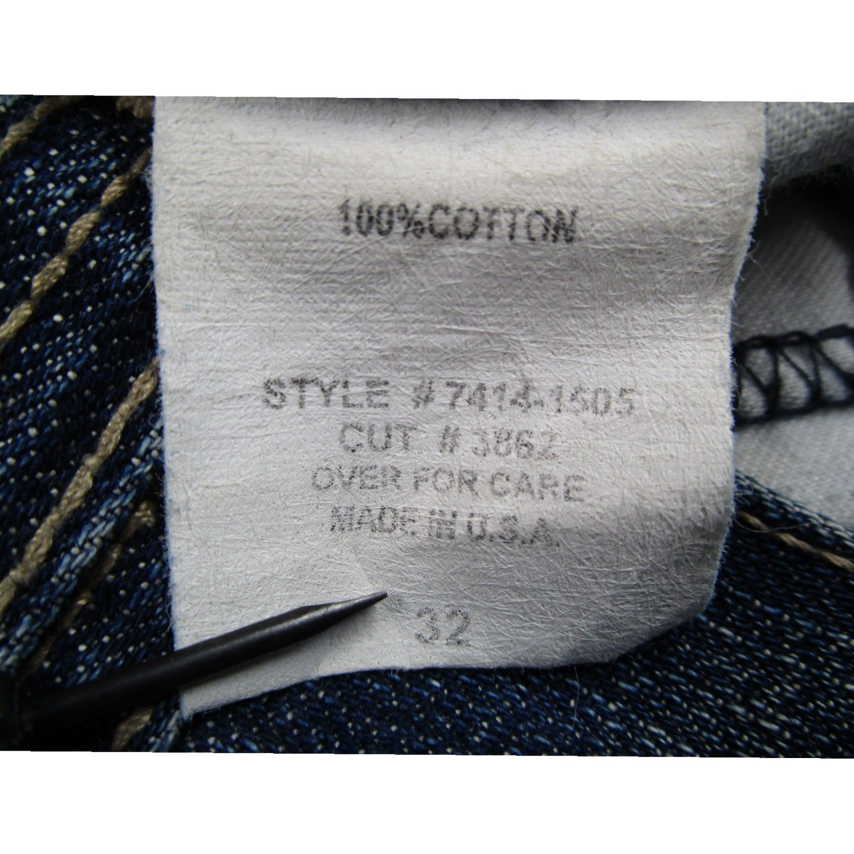 Denime VINTAGE Division E Mens Blue Denim Jeans Straight Leg Medium Wash Size 32 Size US 32 / EU 48 - 5 Thumbnail