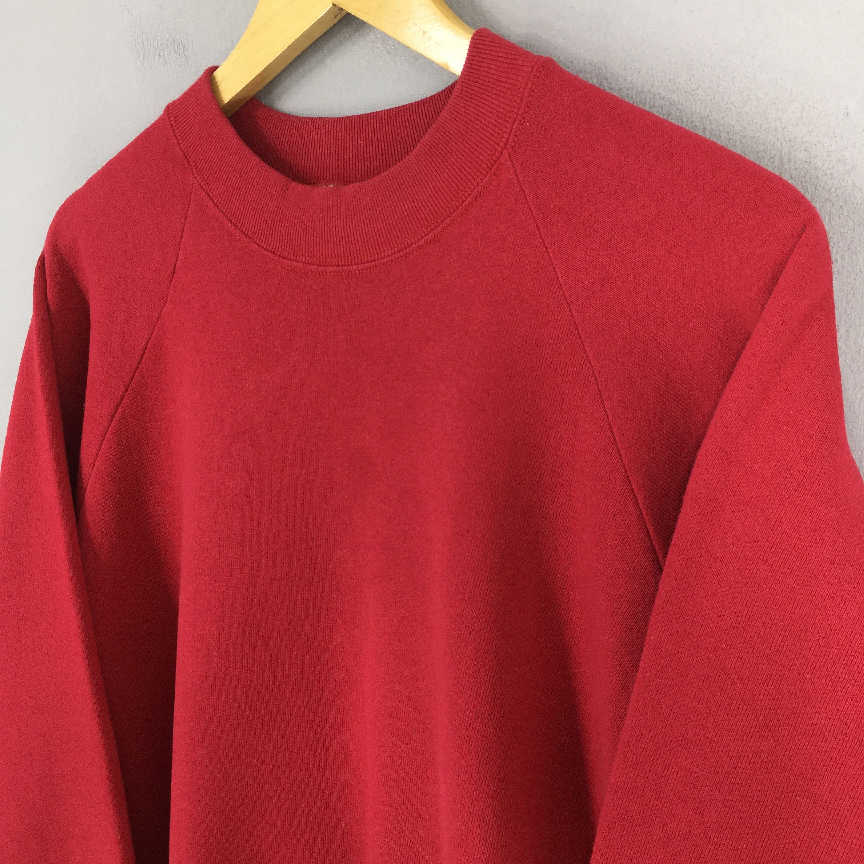 Fruit Of The Loom Vintage 90s Fruit Of The Loom Red Sweatshirt Jumper XLarge Size US XL / EU 56 / 4 - 3 Thumbnail