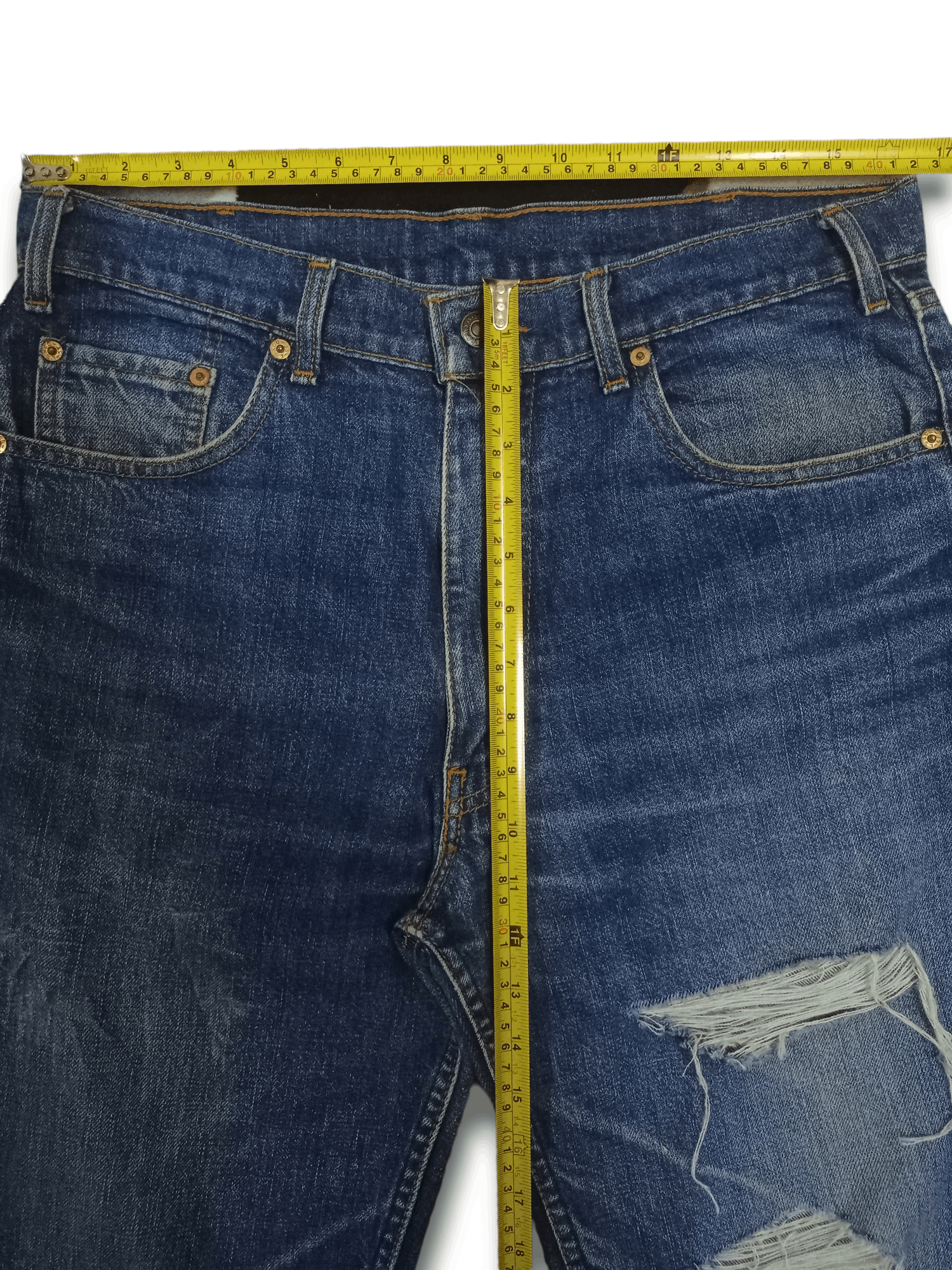 Levi's × Levi's Vintage Clothing Vintage Levis 603-0217 Blue Wash Ripped Style Jeans 33x30 Size US 33 - 11 Thumbnail