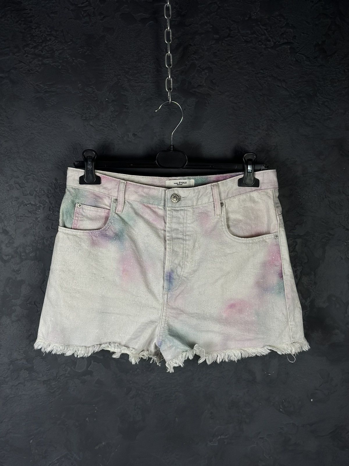 Isabel Marant × Isabel Marant Etoile Isabel Marant Étoile Lesiabb Tie-Dye Denim Short Size 25" / US 0 / IT 36 - 1 Thumbnail