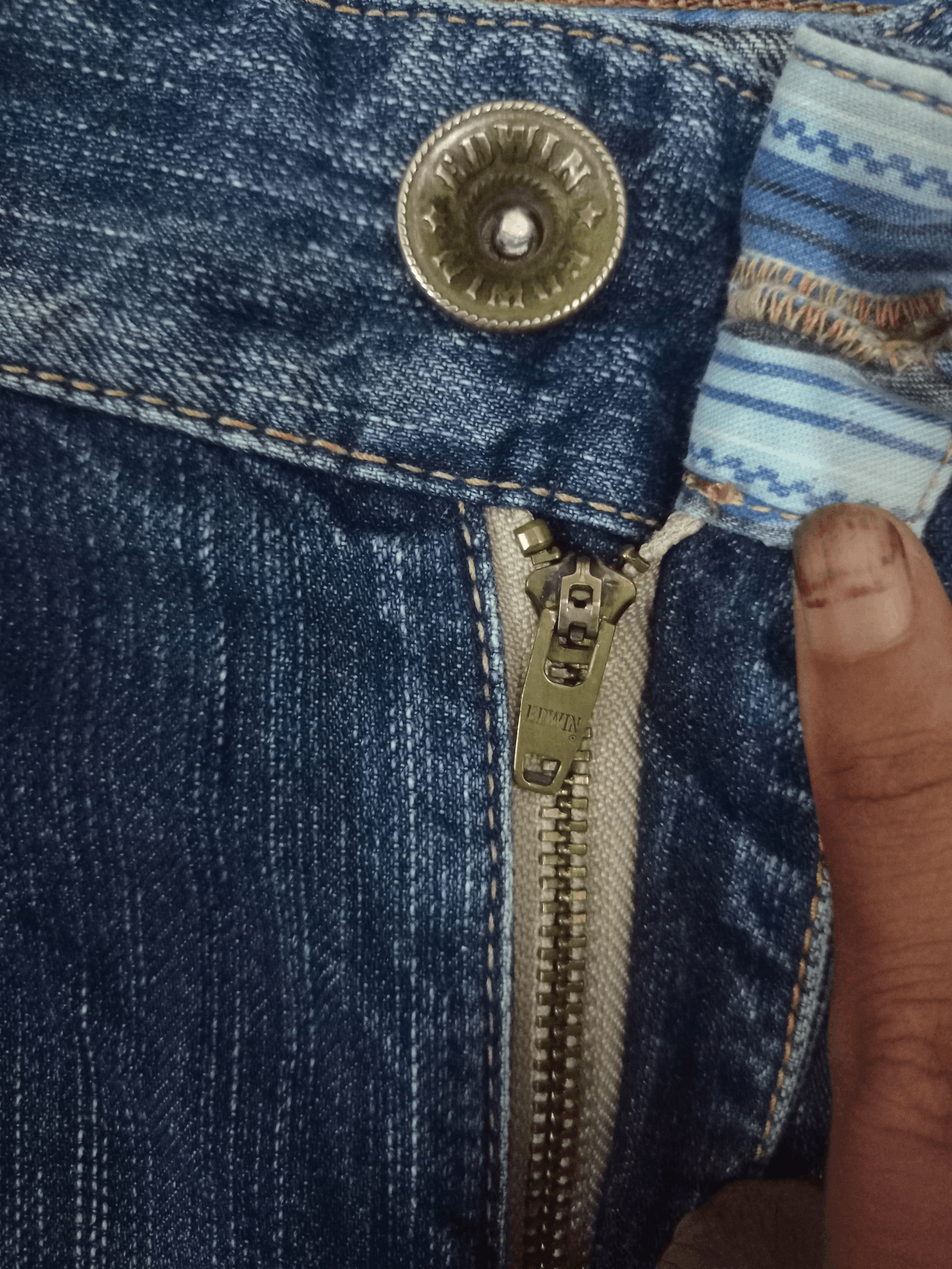 Edwin Exclusive Vintage Edwin XV Mud Wash Distressed Baggy Jeans Size US 34 / EU 50 - 3 Thumbnail