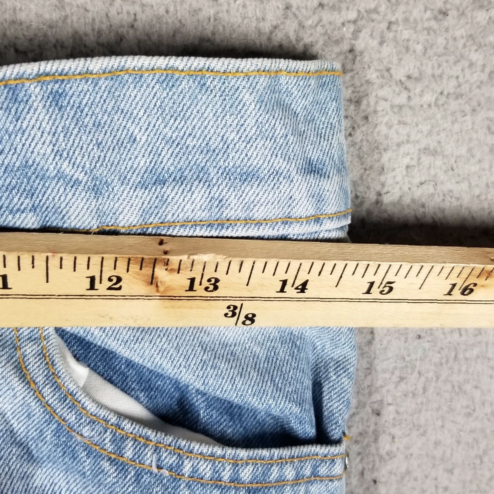 Vintage Revice High Rise Slim Straight Jeans Size 28 Two Tone Blue Womens 90s Bohemian Size 28" / US 6 / IT 42 - 6 Thumbnail