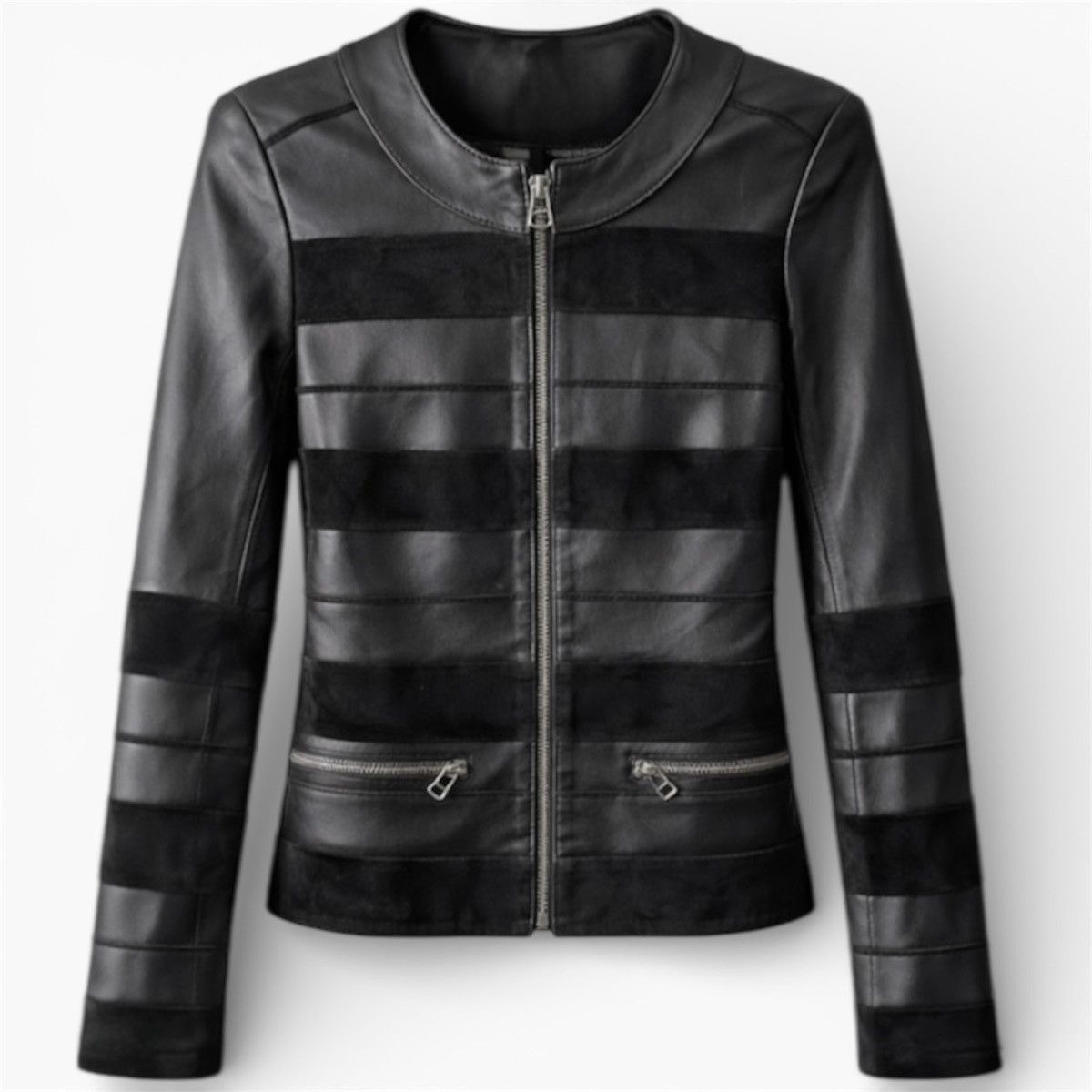 Lanvin AW 1990 RARE LANVIN ARCHIVAL BIKER LEATHER BLACK JACKET SZ S Size S / US 4 / IT 40 - 1 Thumbnail
