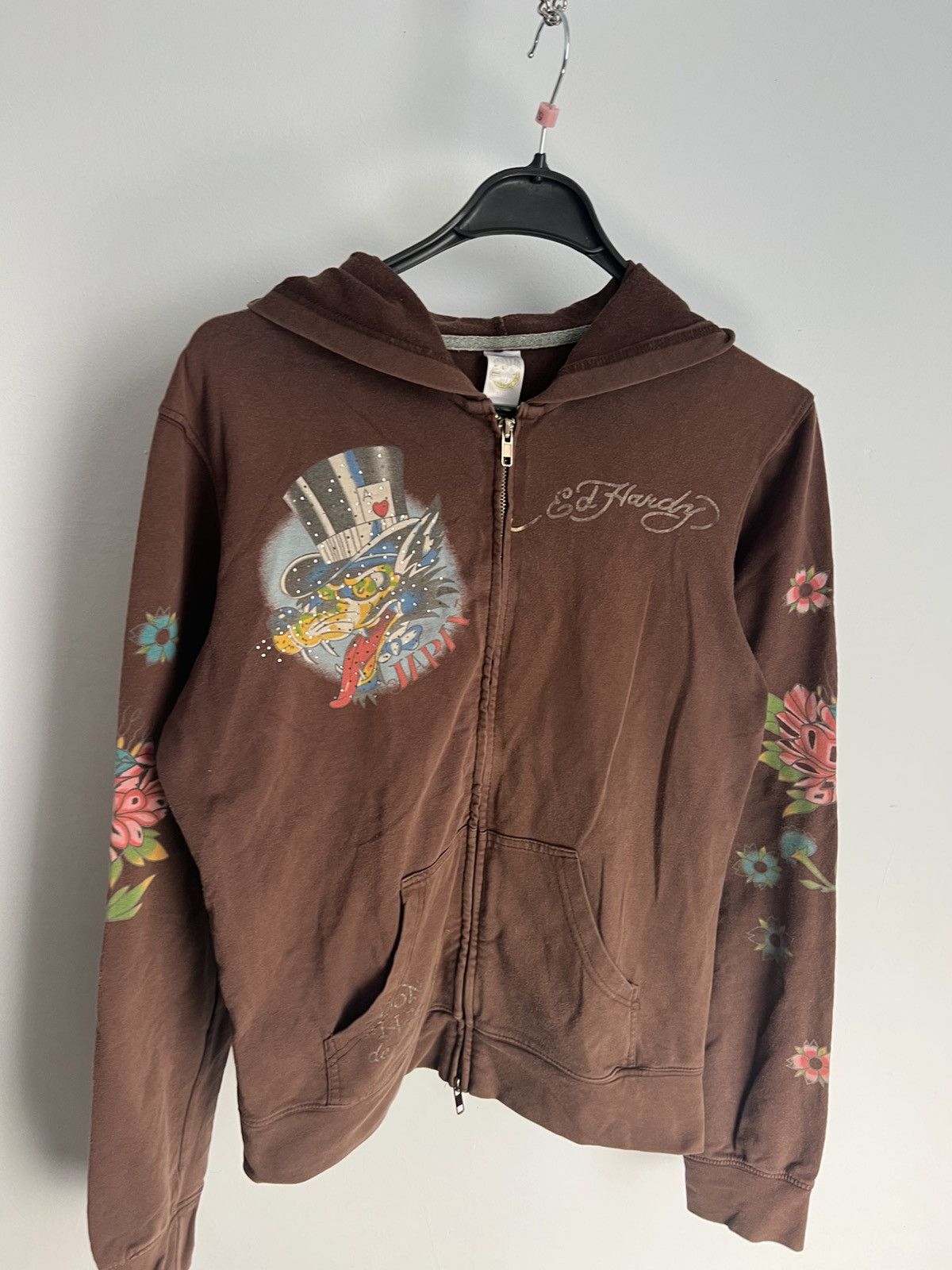 Ed Hardy Vintage y2k ed hardy zip up fur hoodie Size M / US 6-8 / IT 42-44 - 3 Thumbnail