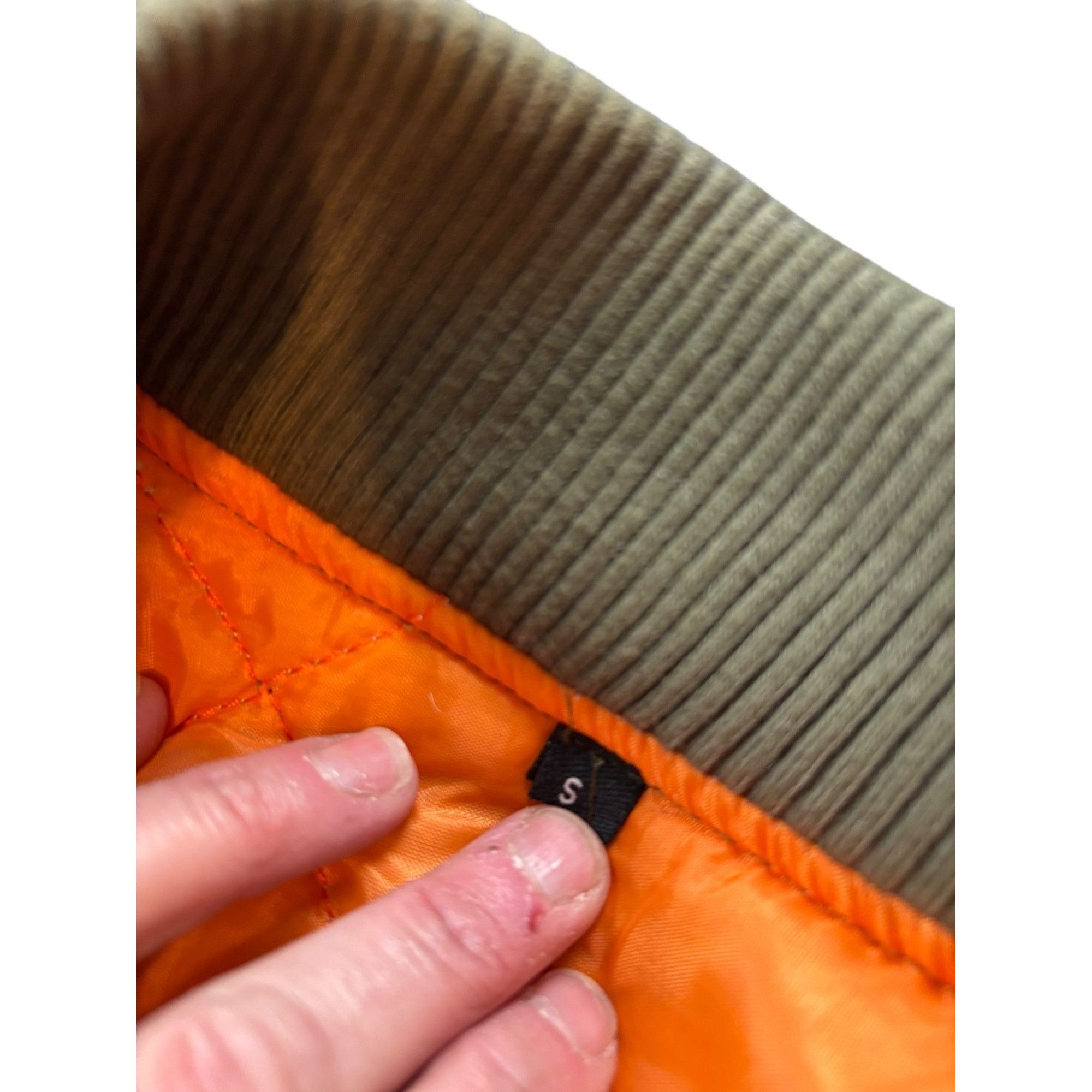 Other Vintage Olive Green Bomber Jacket With Orange Lining & Zip C Size US S / EU 44-46 / 1 - 6 Thumbnail