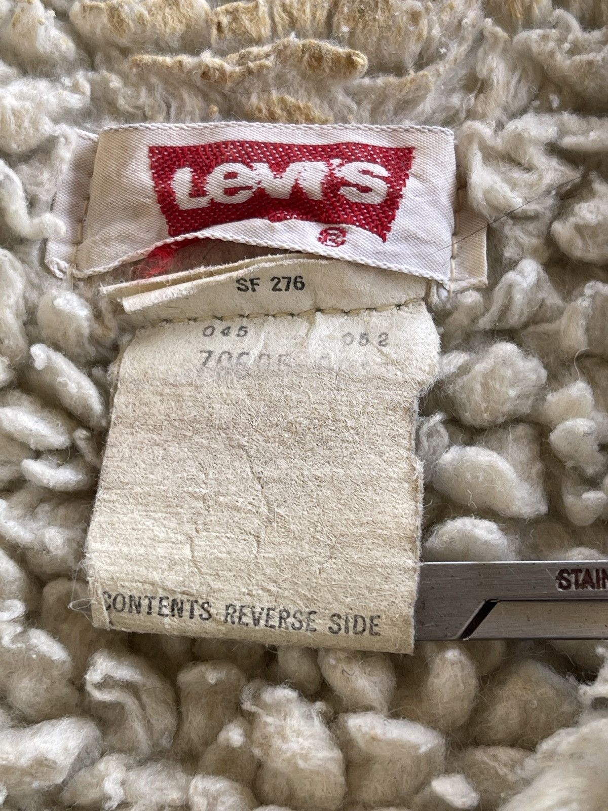 Levi's Vintage Clothing SICK❗️70s Levis Sherpa Paint Splatter Trucker Denim Jacket Size US S / EU 44-46 / 1 - 23 Thumbnail