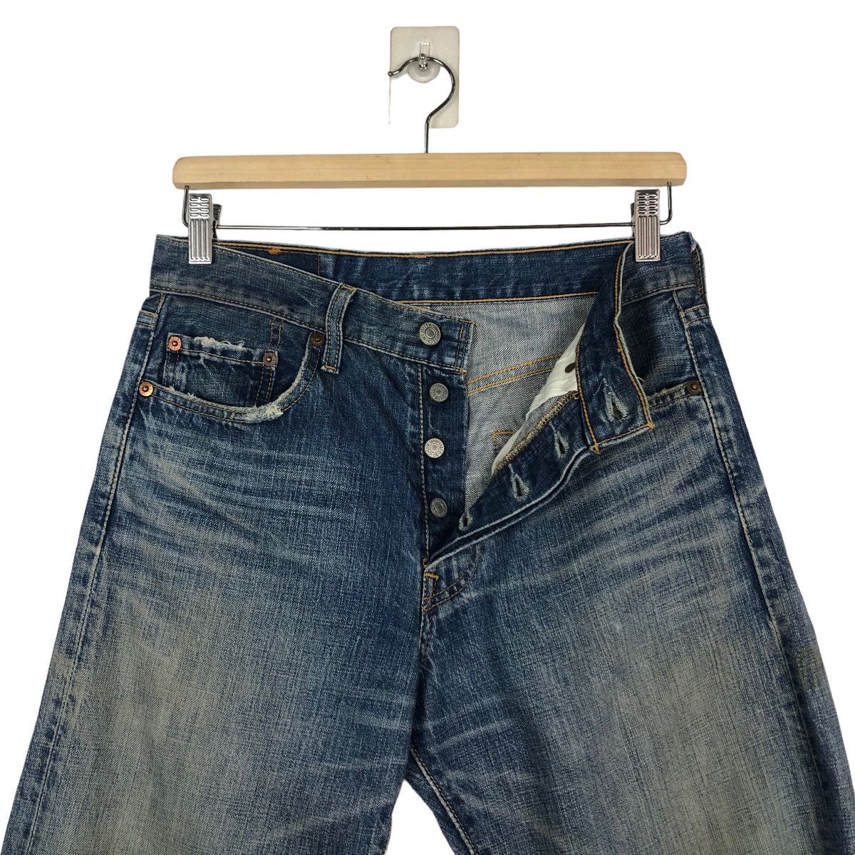 Levi's 🔥Vintage Levi’s 501 Butterfly Button Denim Jeans Size US 28 / EU 44 - 16 Thumbnail